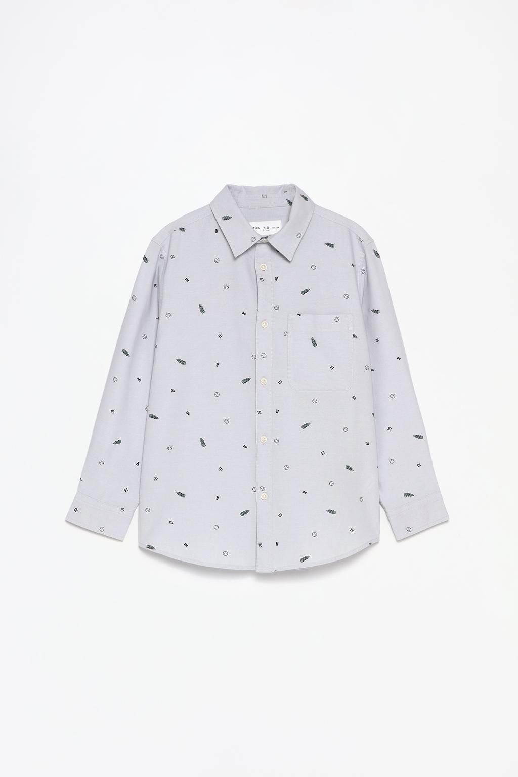 Printed Oxford shirt