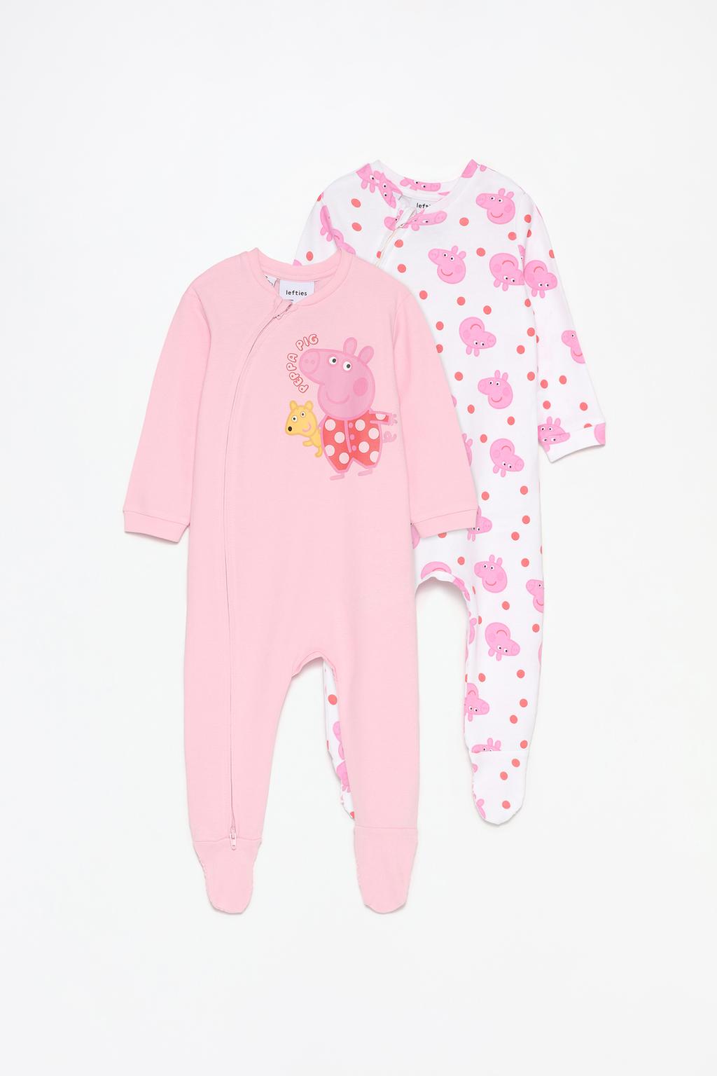 Pack of 2 Peppa Pig™ sleepsuits with zip