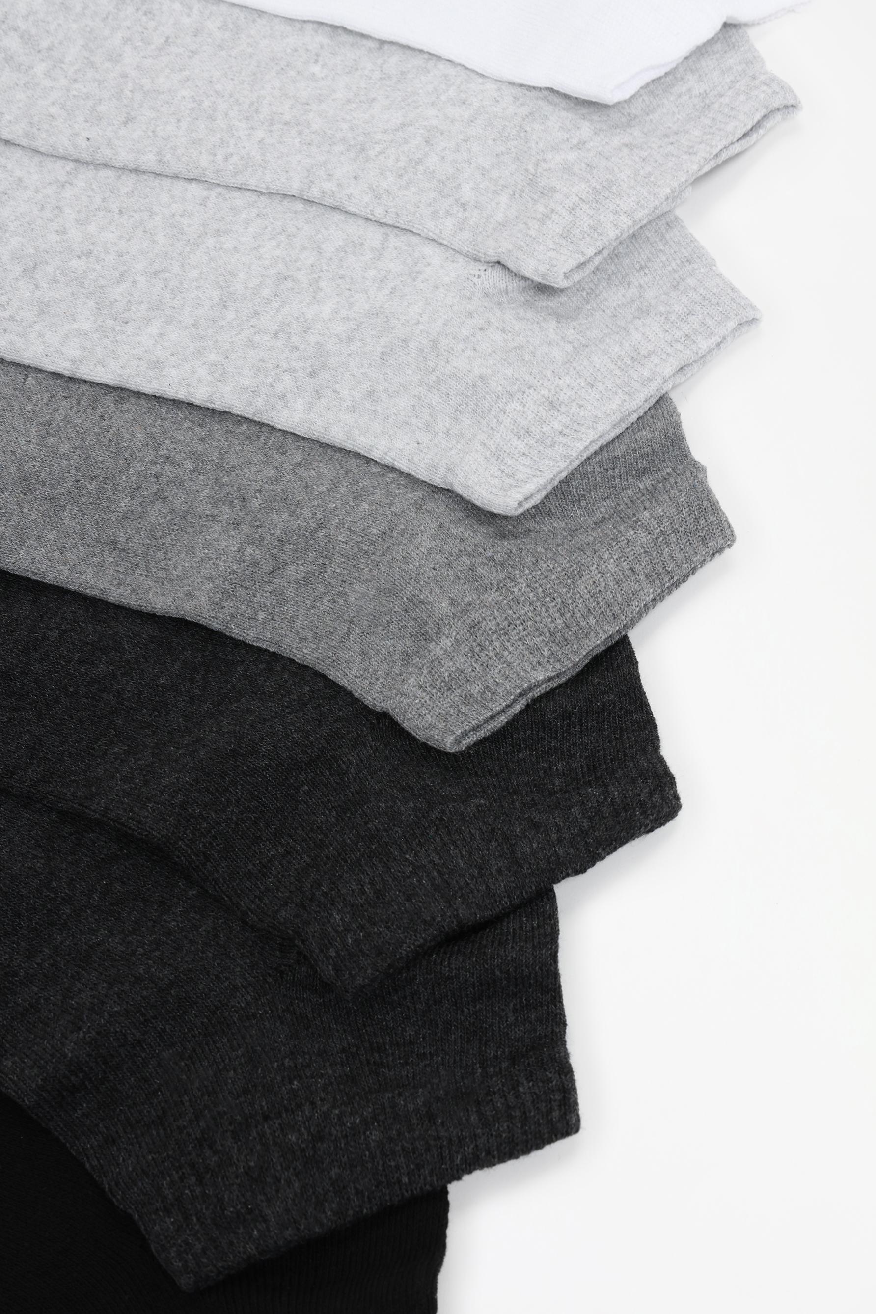 Basic short socks (7-pack) — GREY