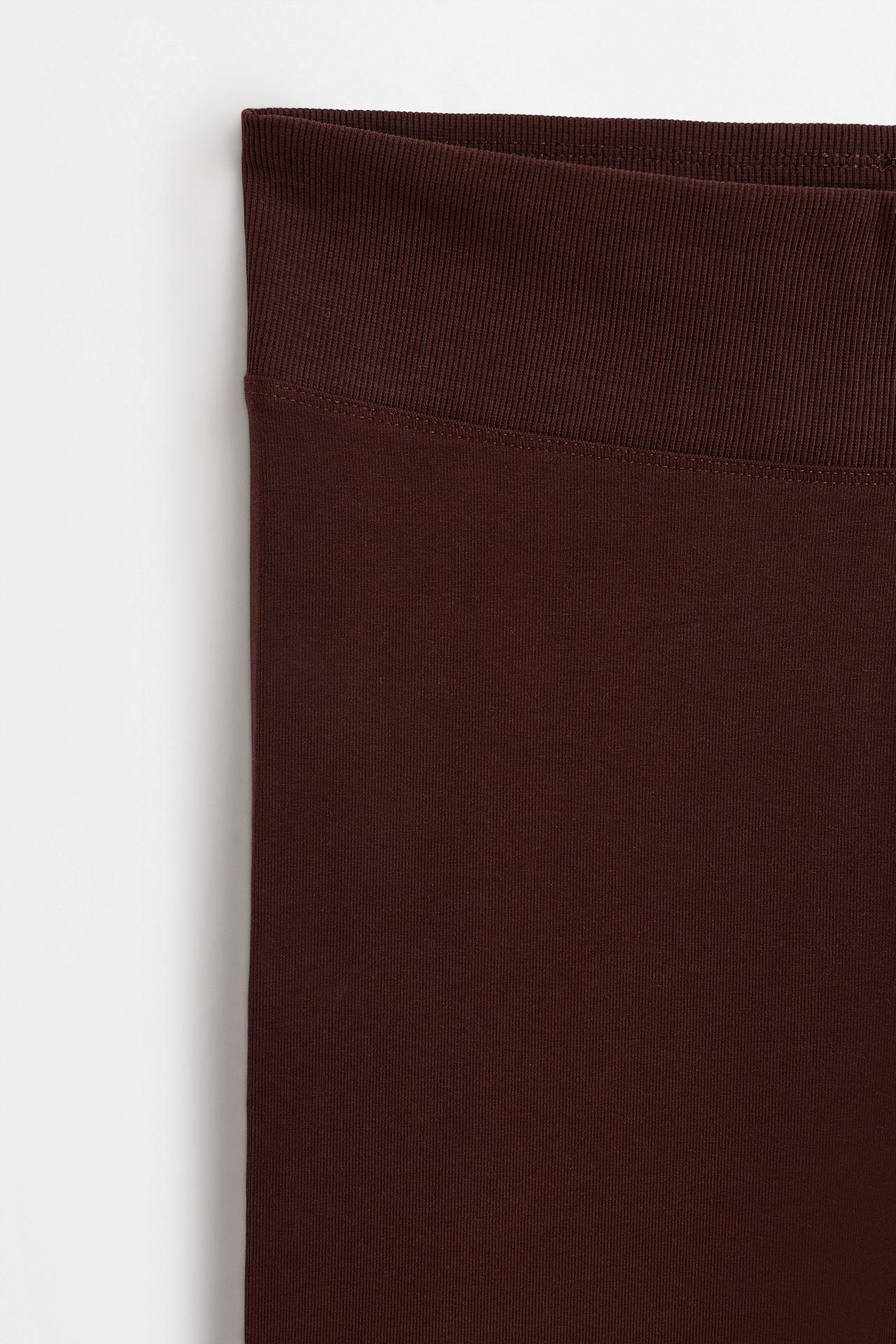 Ribbed waist leggings — CHOCOLATE