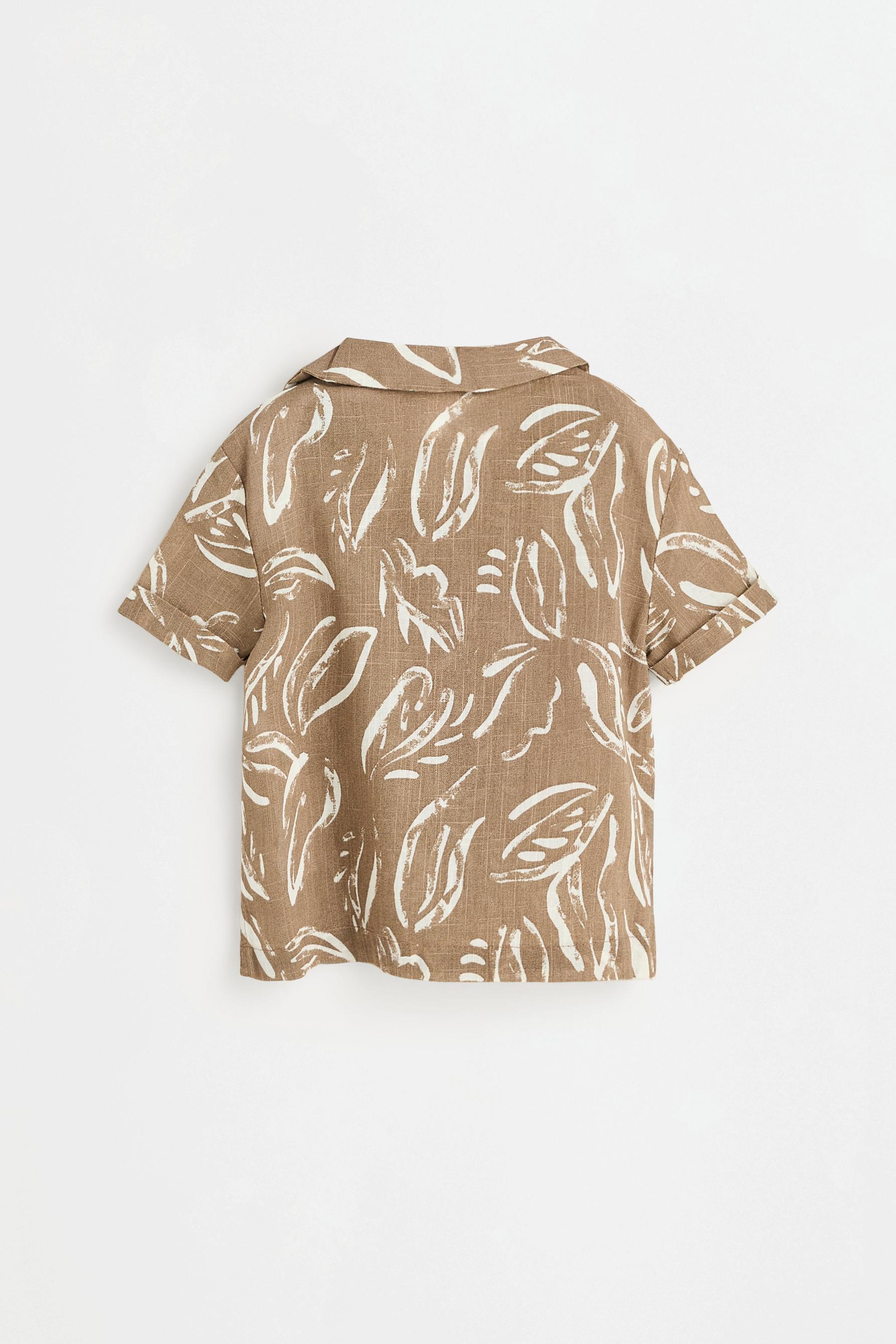 Printed rustic shirt — MINK