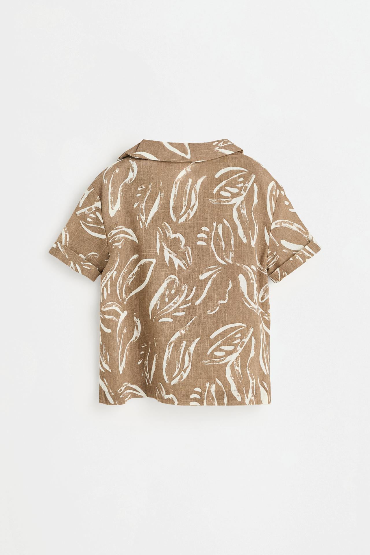 Printed rustic shirt — MINK