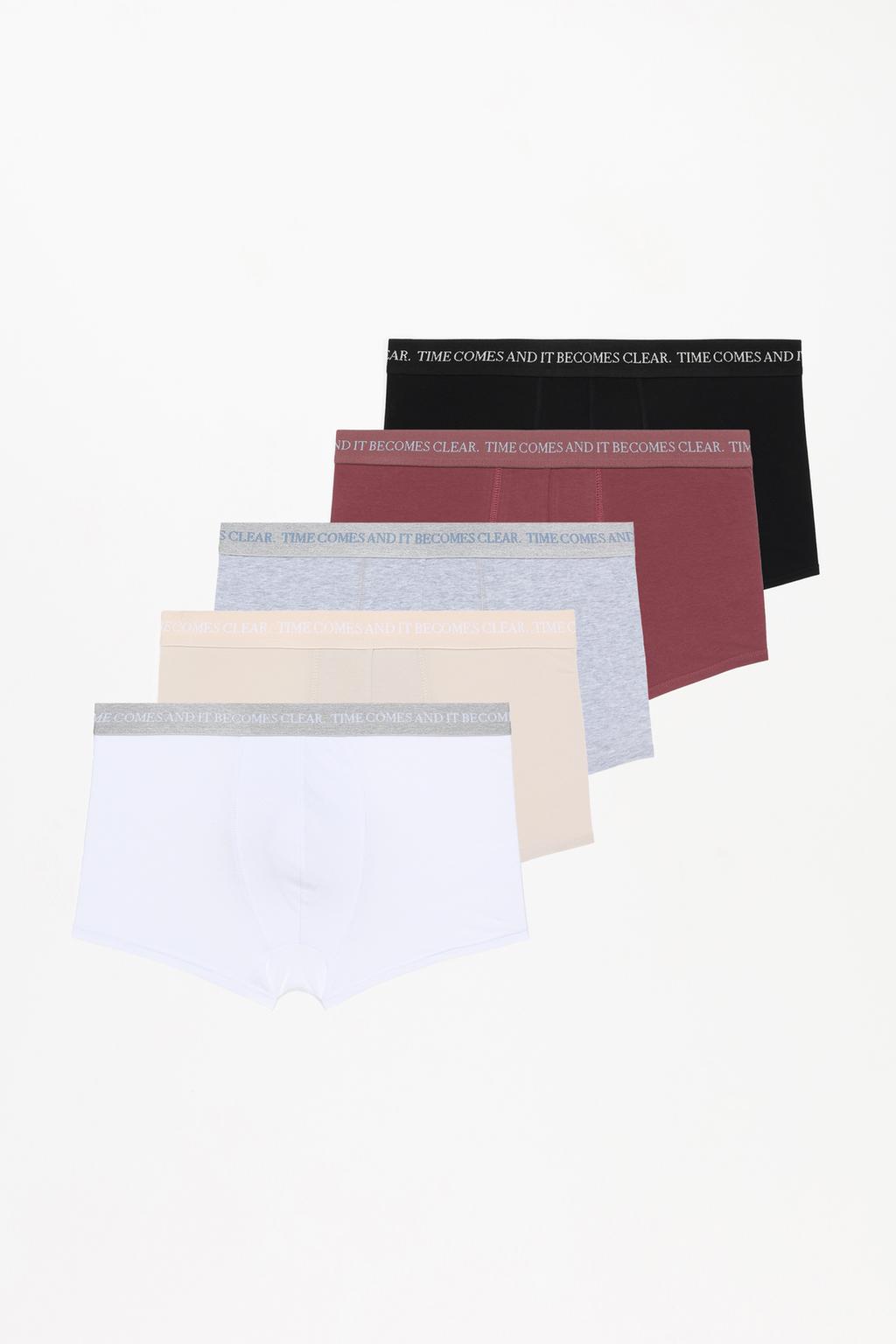 5-pack of plain boxers