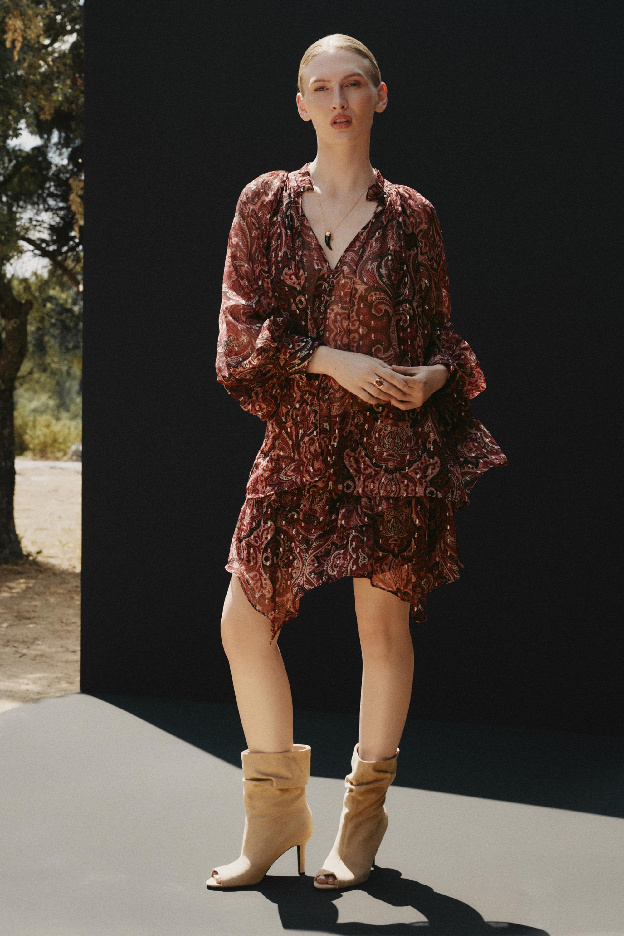 Short paisley skort — MAROON