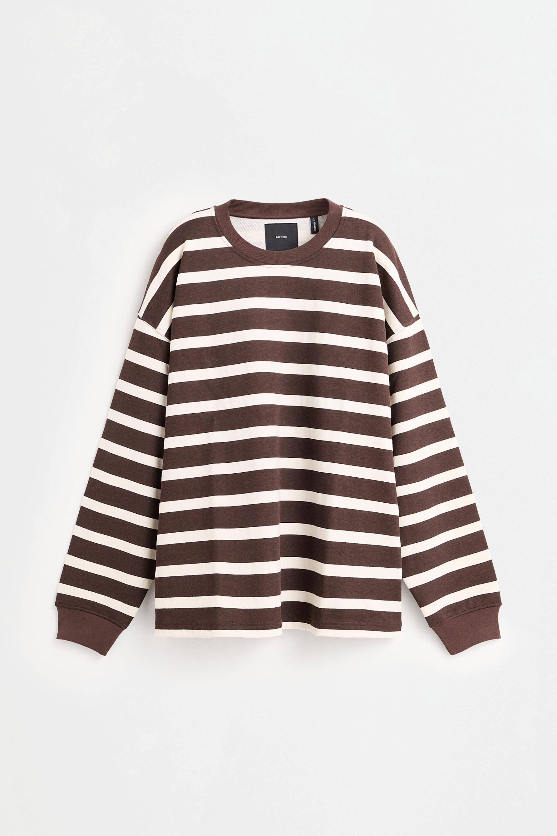 Striped sweatshirt — CHOCOLATE