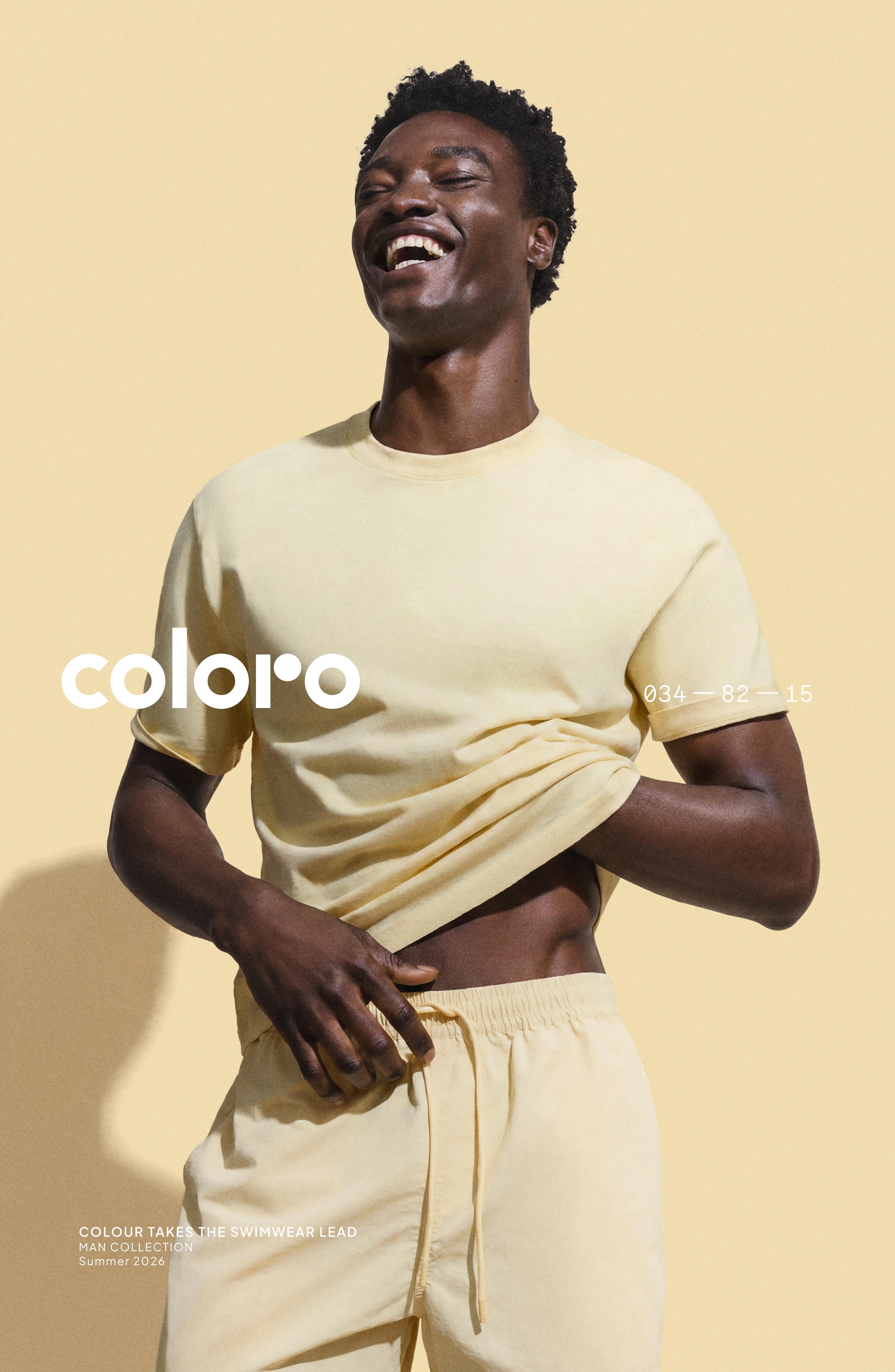 Coloro x Lefties straight swim trunks — PASTEL YELLOW