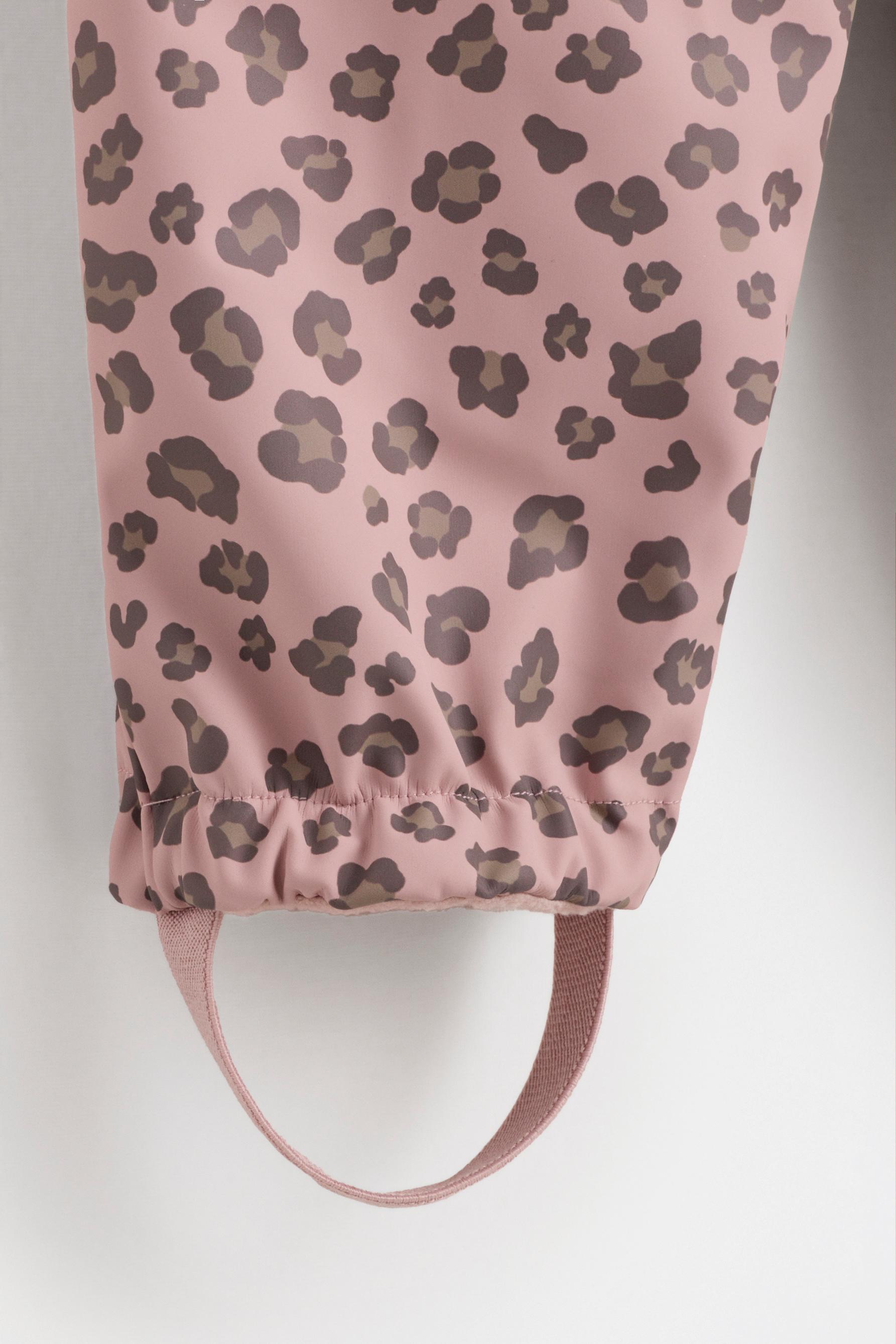 Rubberised fleece-lined dungarees — DUSTY ROSE