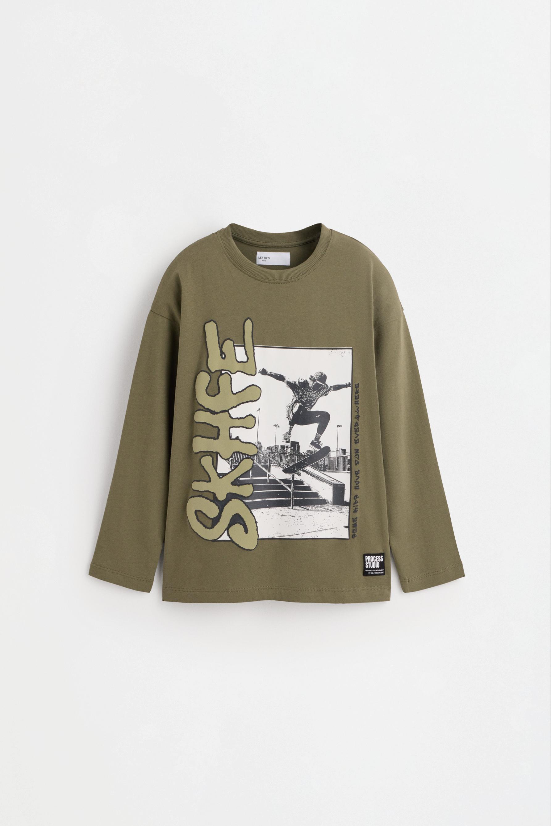 Printed T-shirt — KHAKI