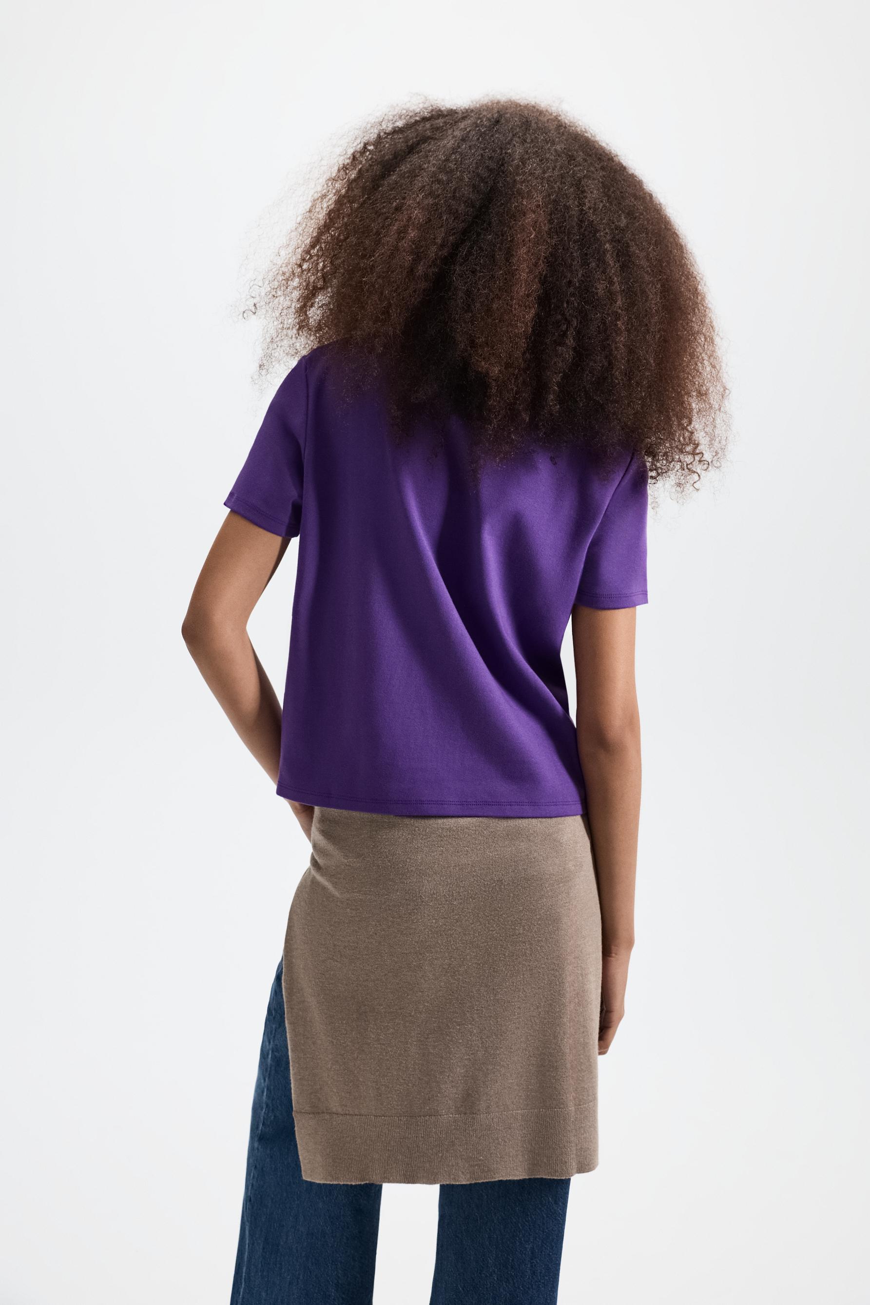 Basic short sleeve T-shirt — LILAC
