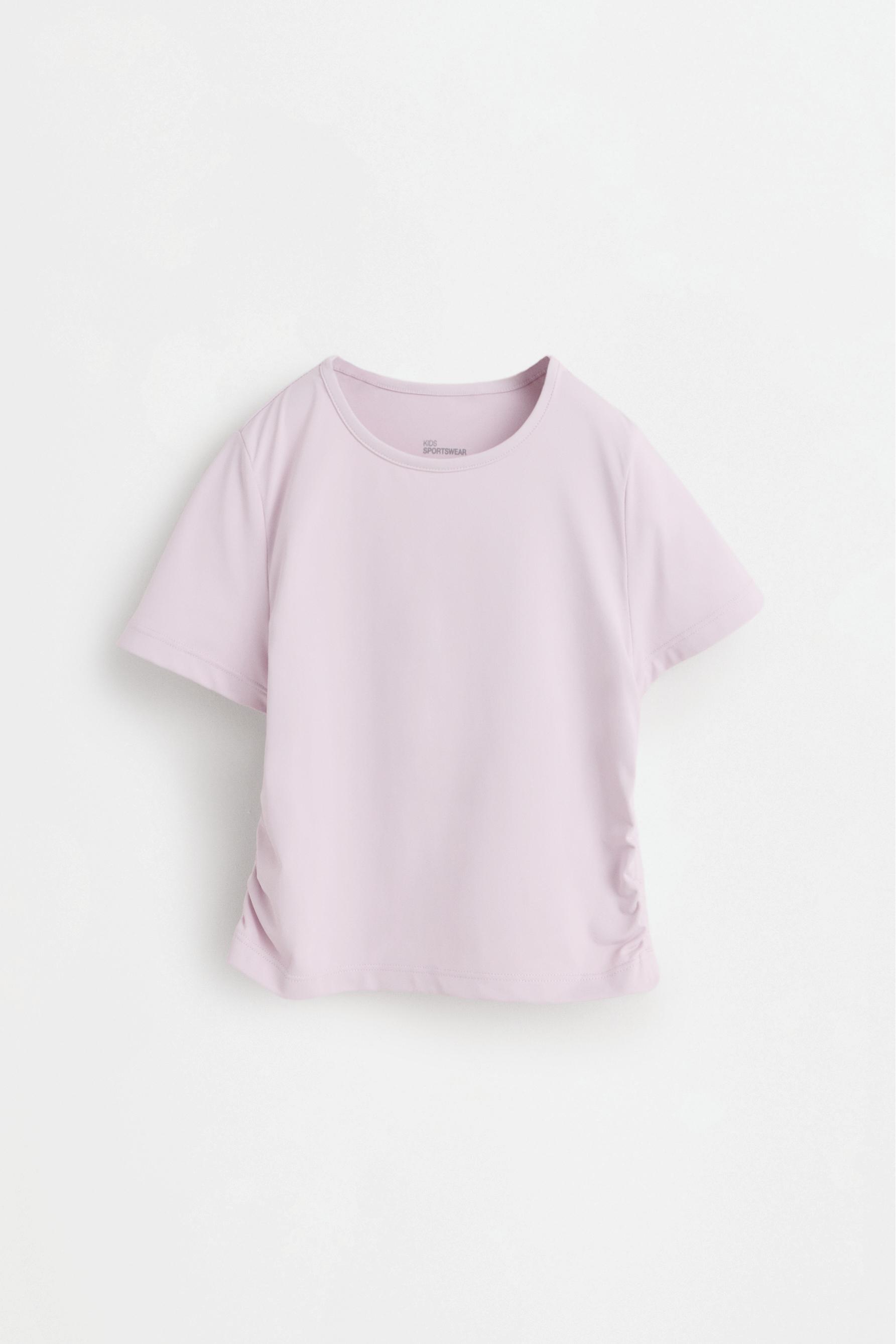 Ruched sports T-shirt — PALE MAUVE