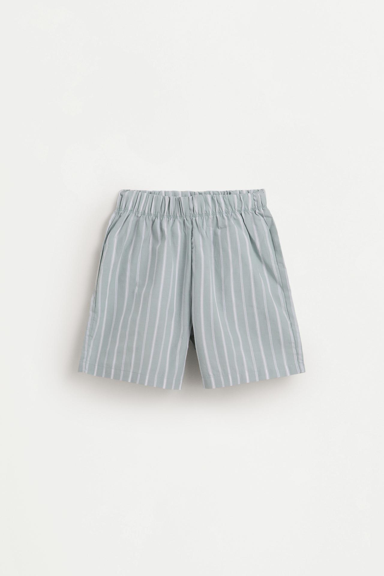 Short pyjamas with slogan print — PALE BLUE