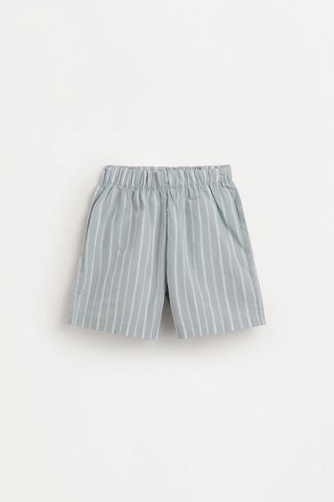 Short pyjamas with slogan print — PALE BLUE 3