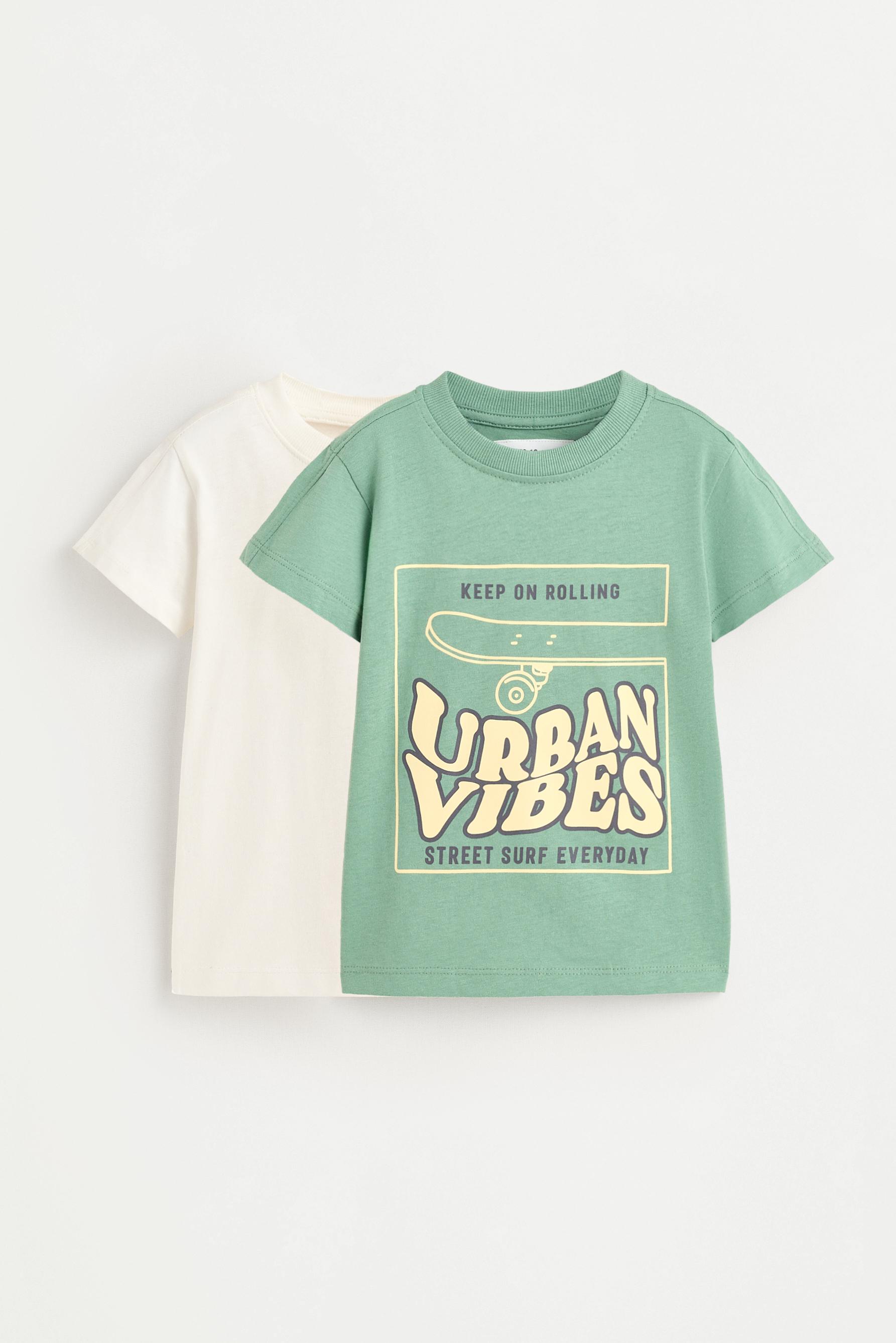Pack of 2 assorted T-shirts — SAGE GREEN