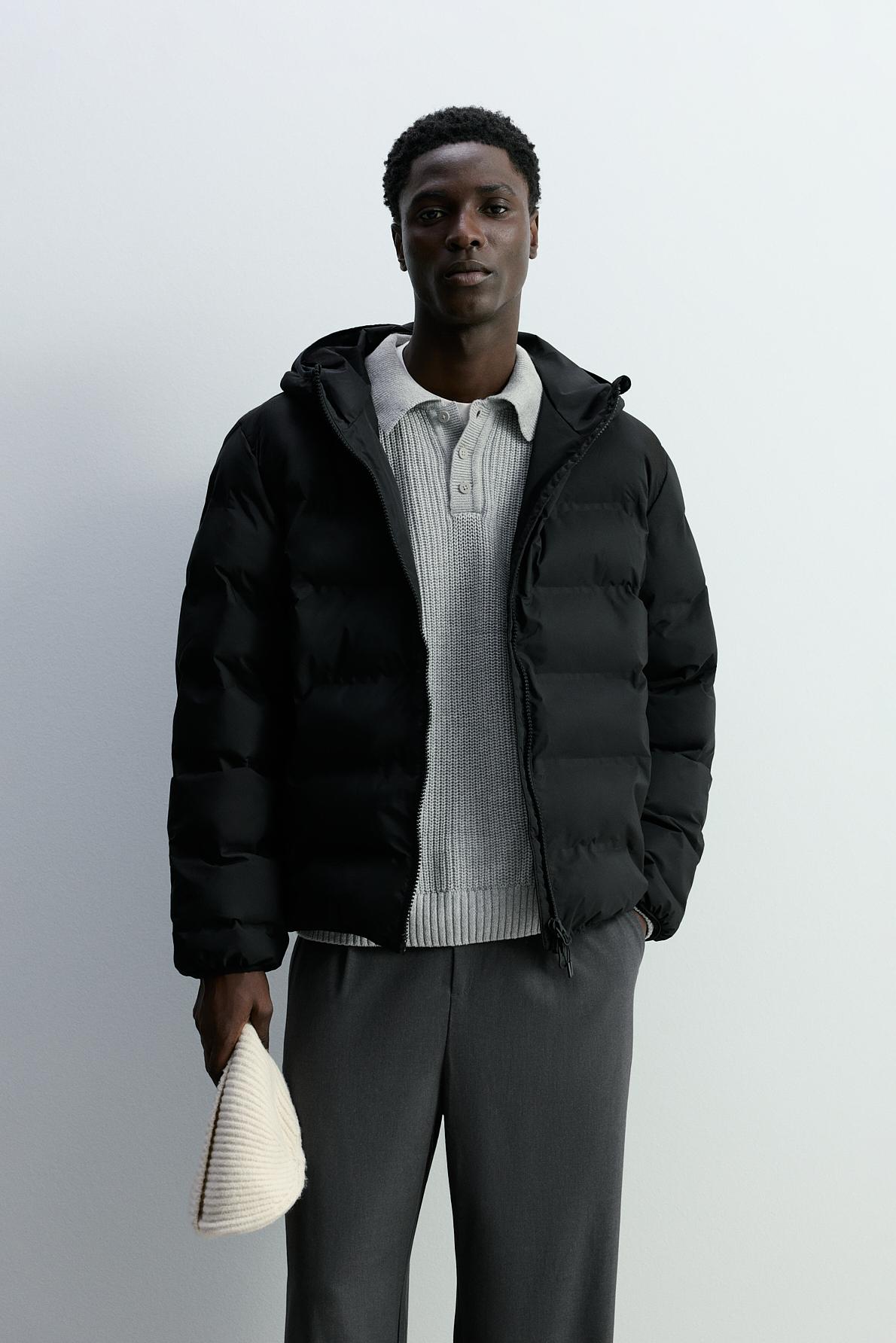 Cazadora acolchada capucha