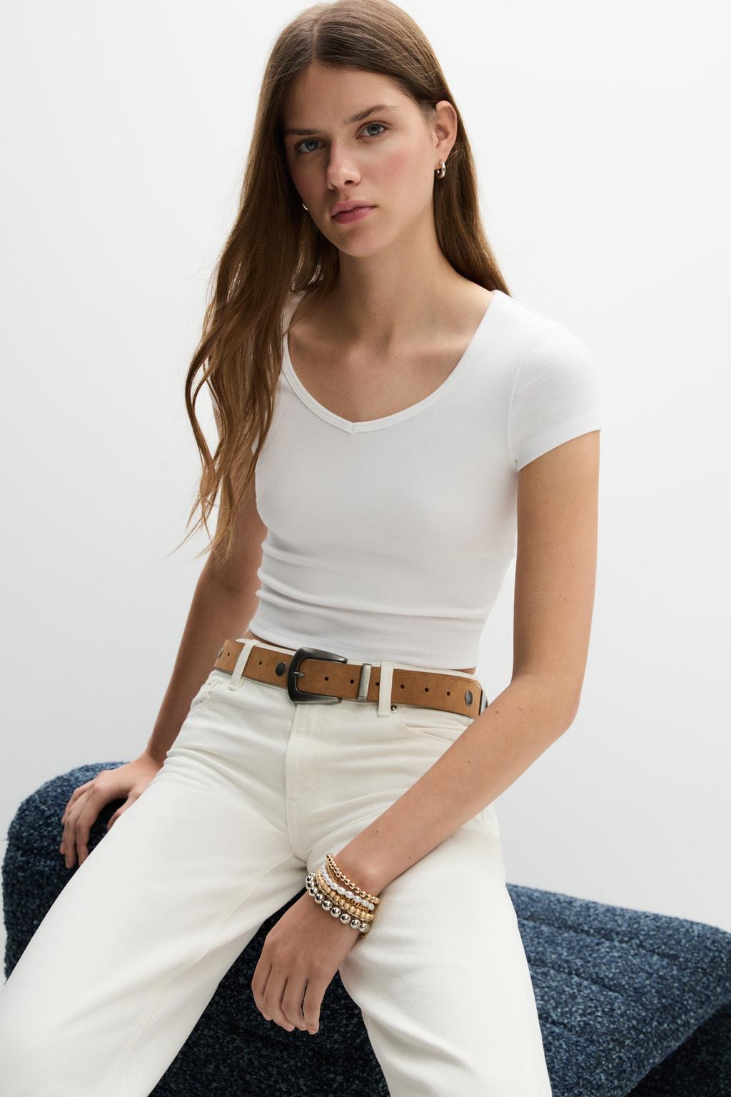 Camiseta cuello pico