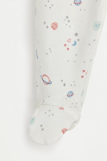 Interlock bodysuit, footed leggings and beanie set — WATER GREEN 8