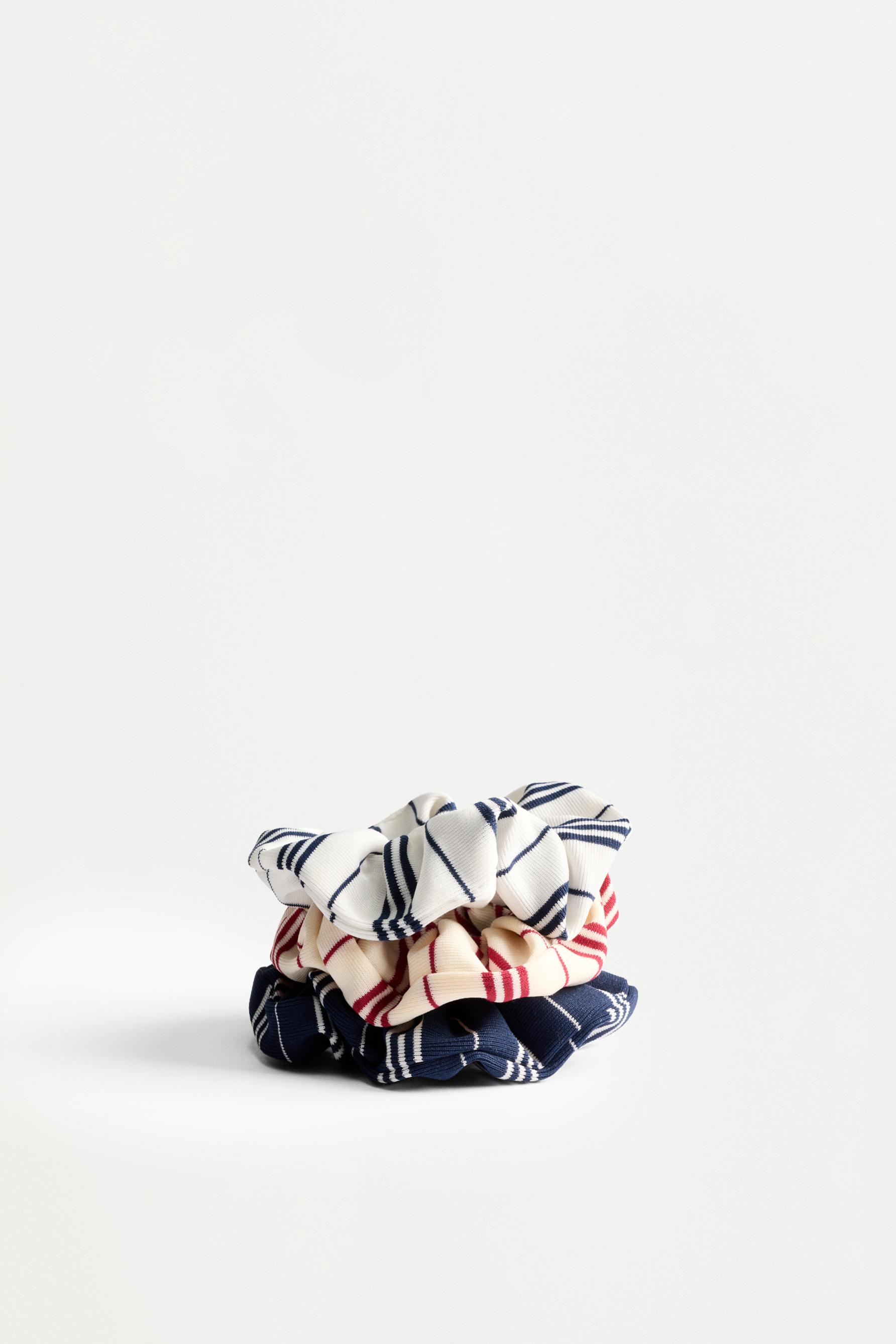 Striped scrunchies (3-pack) — VARIOUS