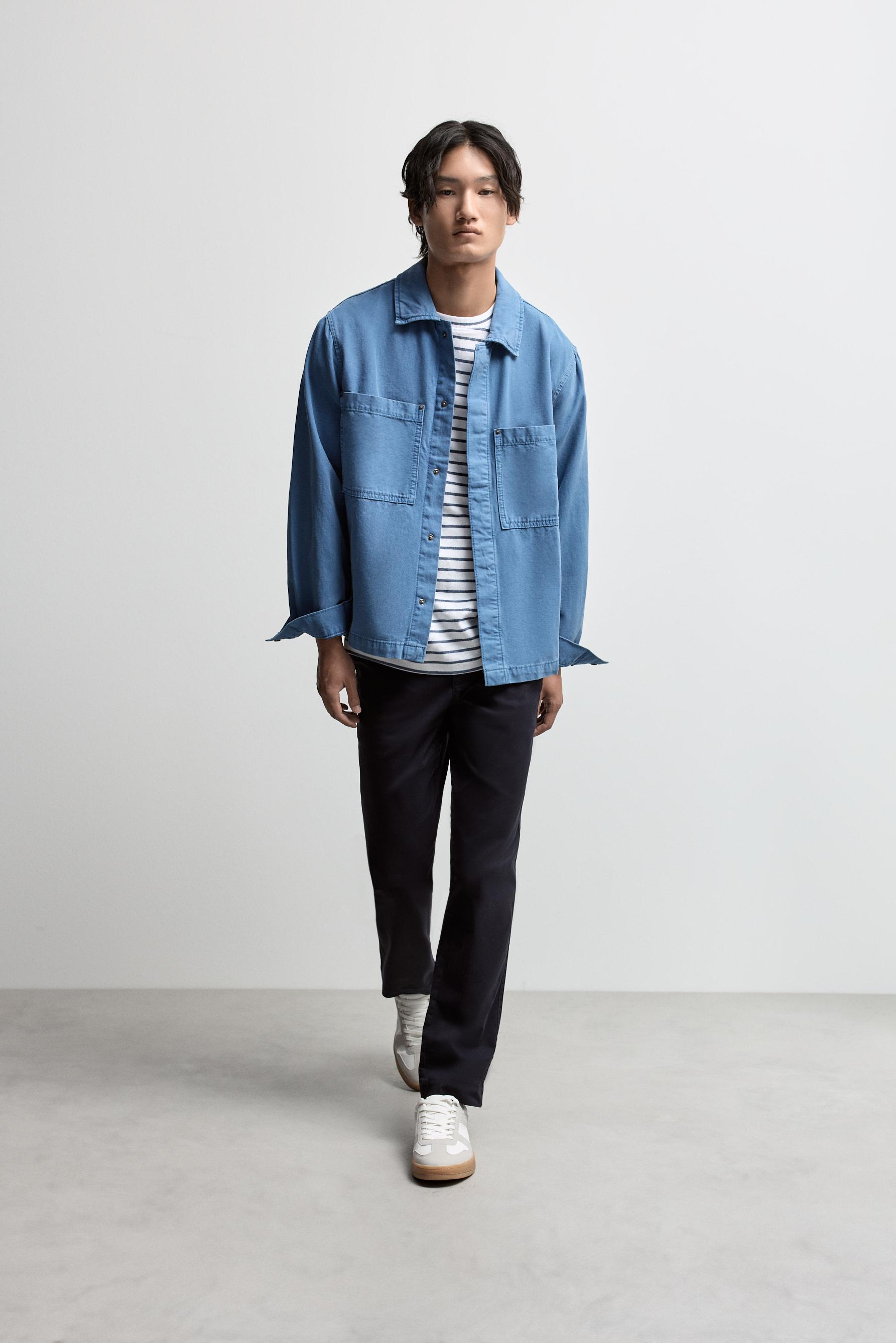 Slim fit chino trousers — DARK BLUE