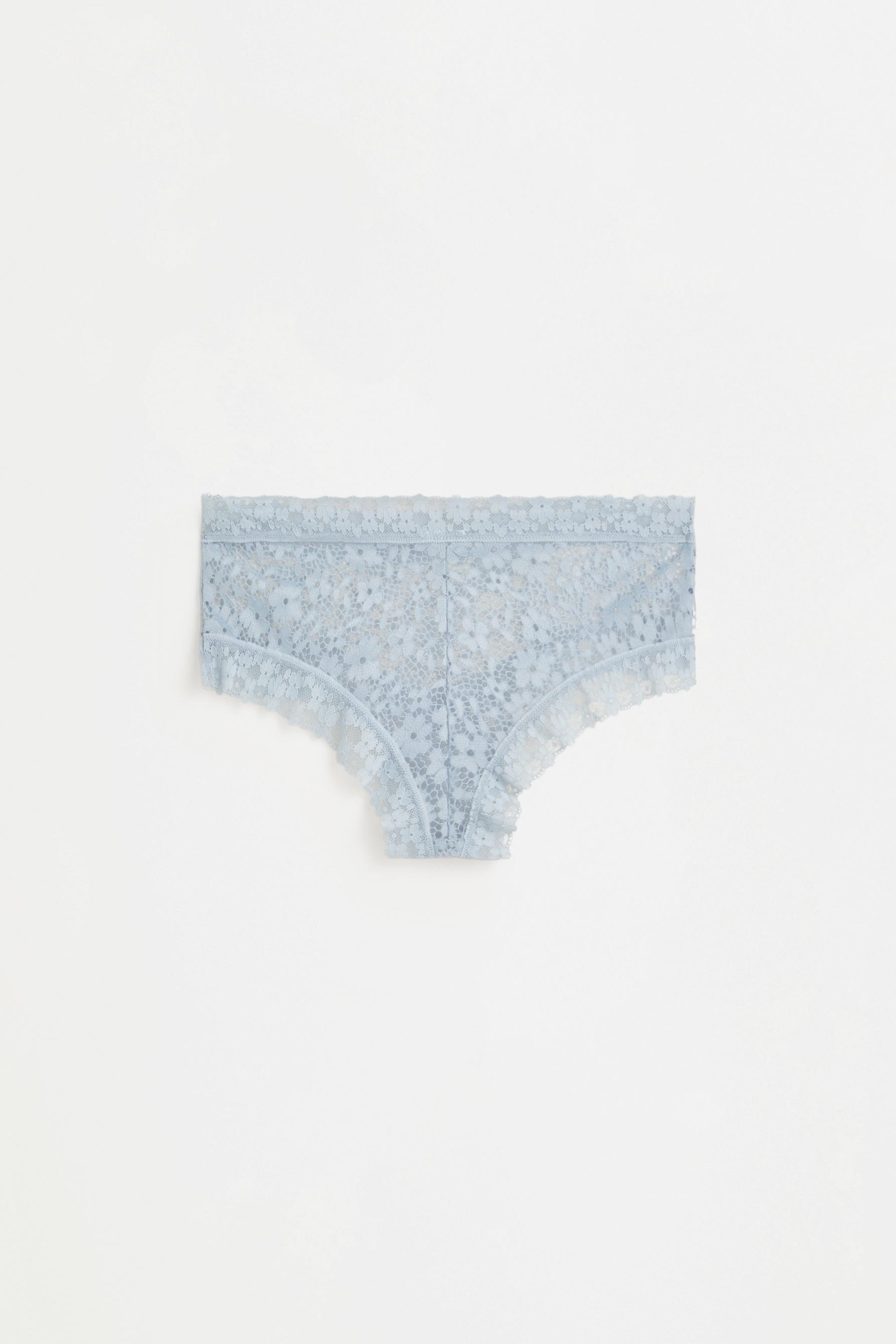 Lace hipster briefs — SKY BLUE