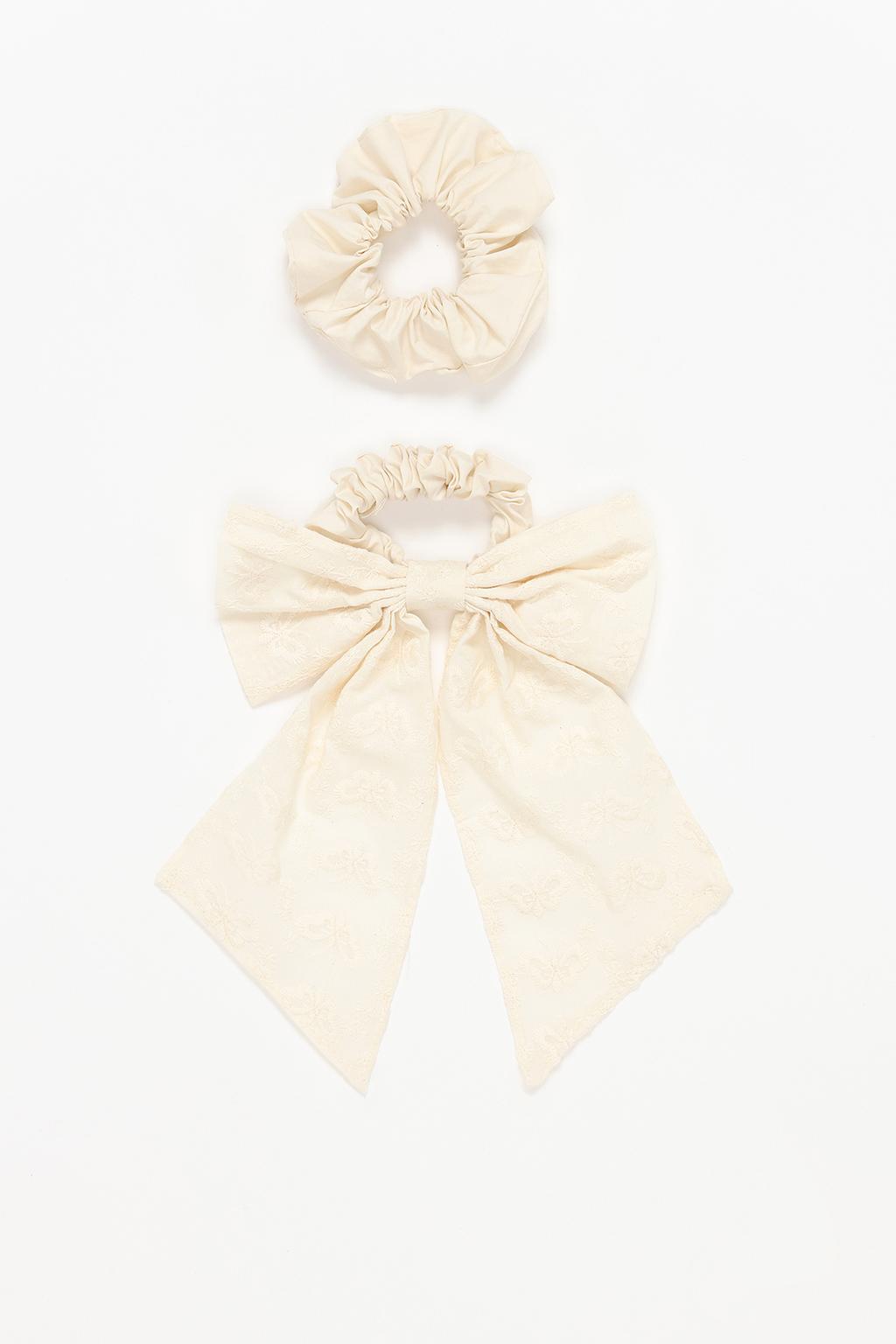 Bow scrunchie set