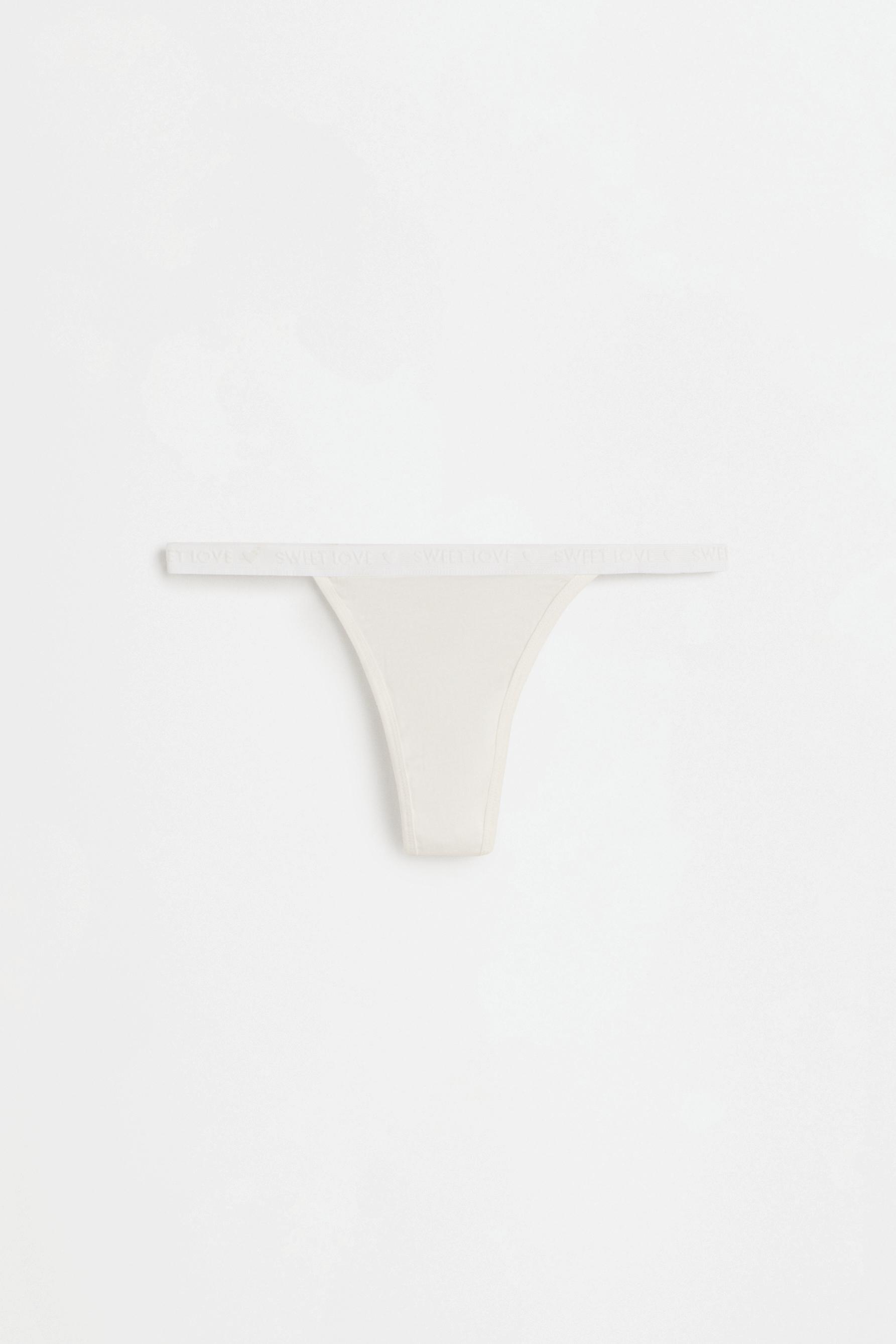 4-pack of cotton thongs — MAUVE
