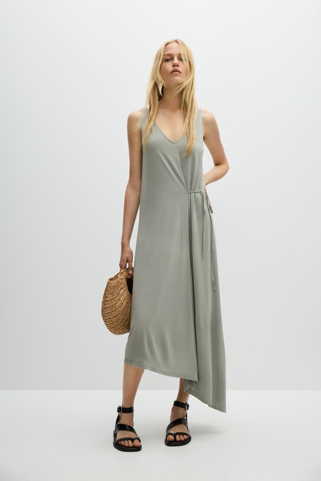Asymmetric midi dress