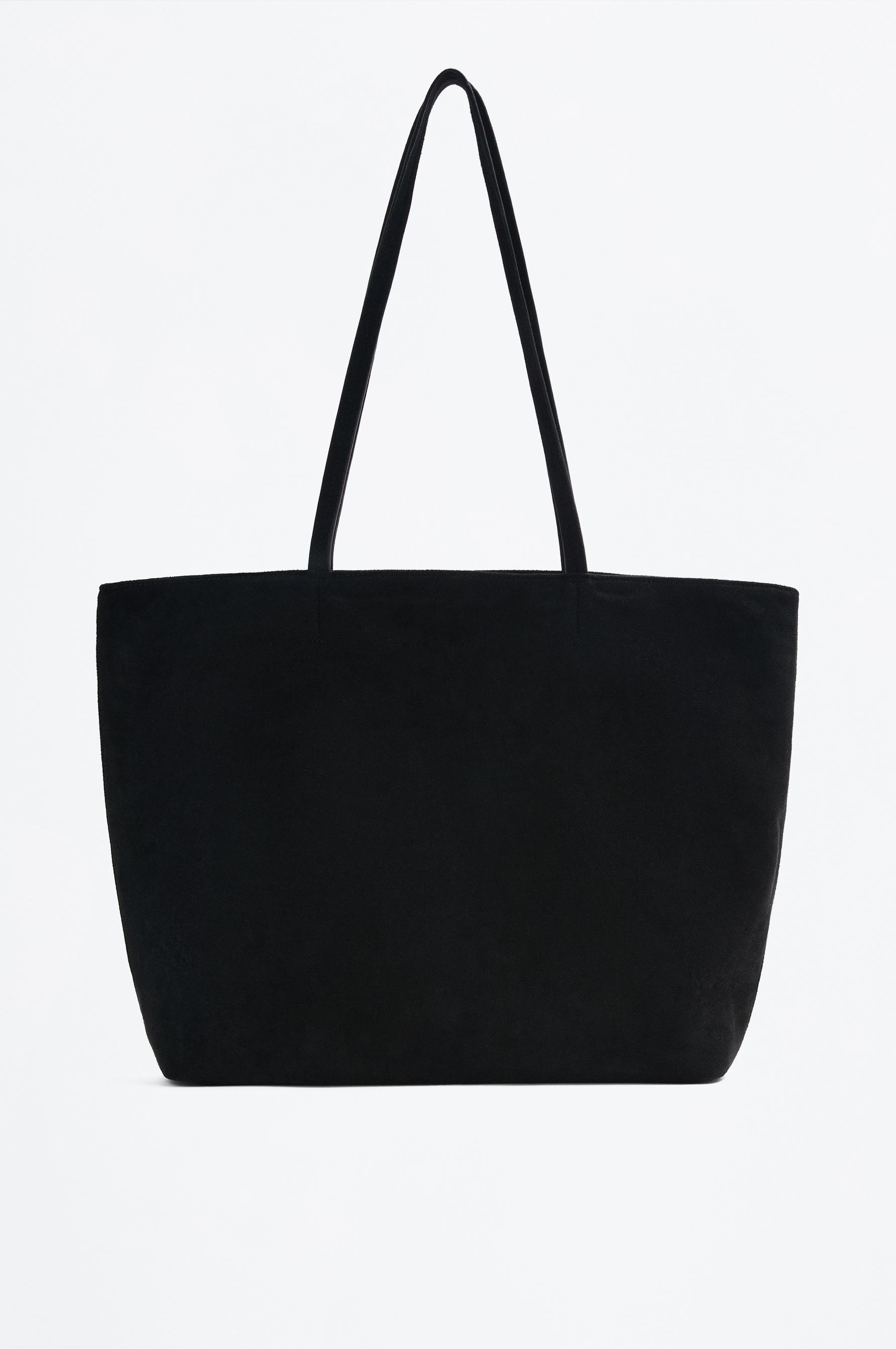Bolso shopper saco efecto suede