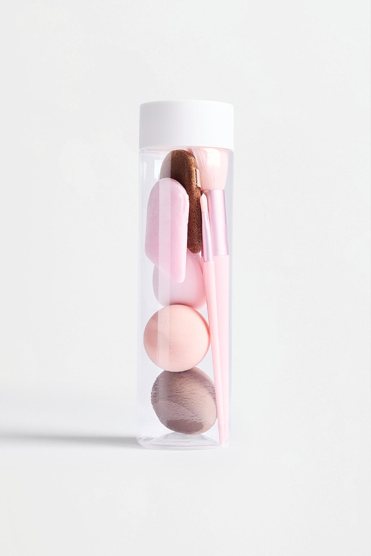 Makeup sponge and brush set — BROWN
