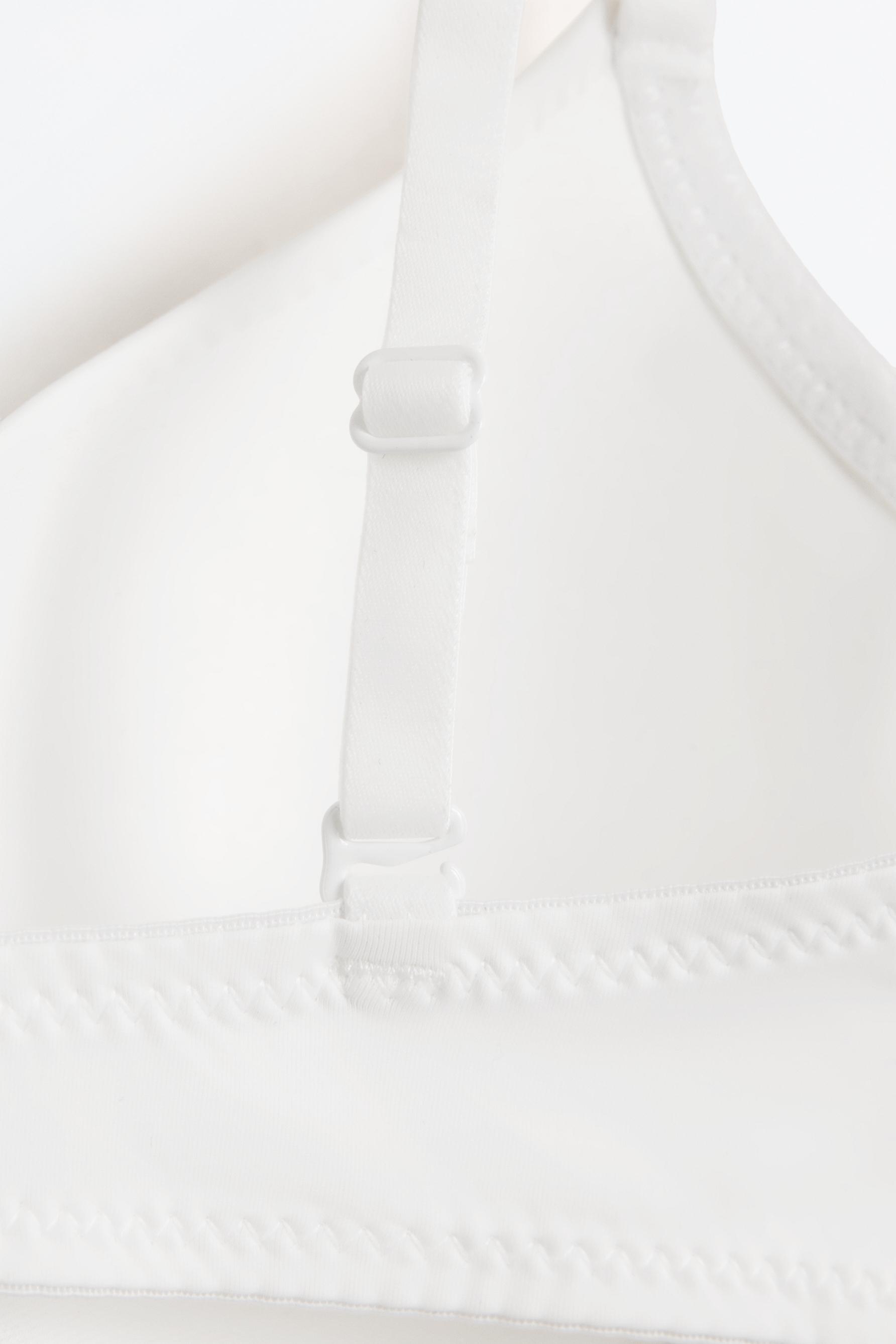 Microfibre pre-shaped bra — WHITE
