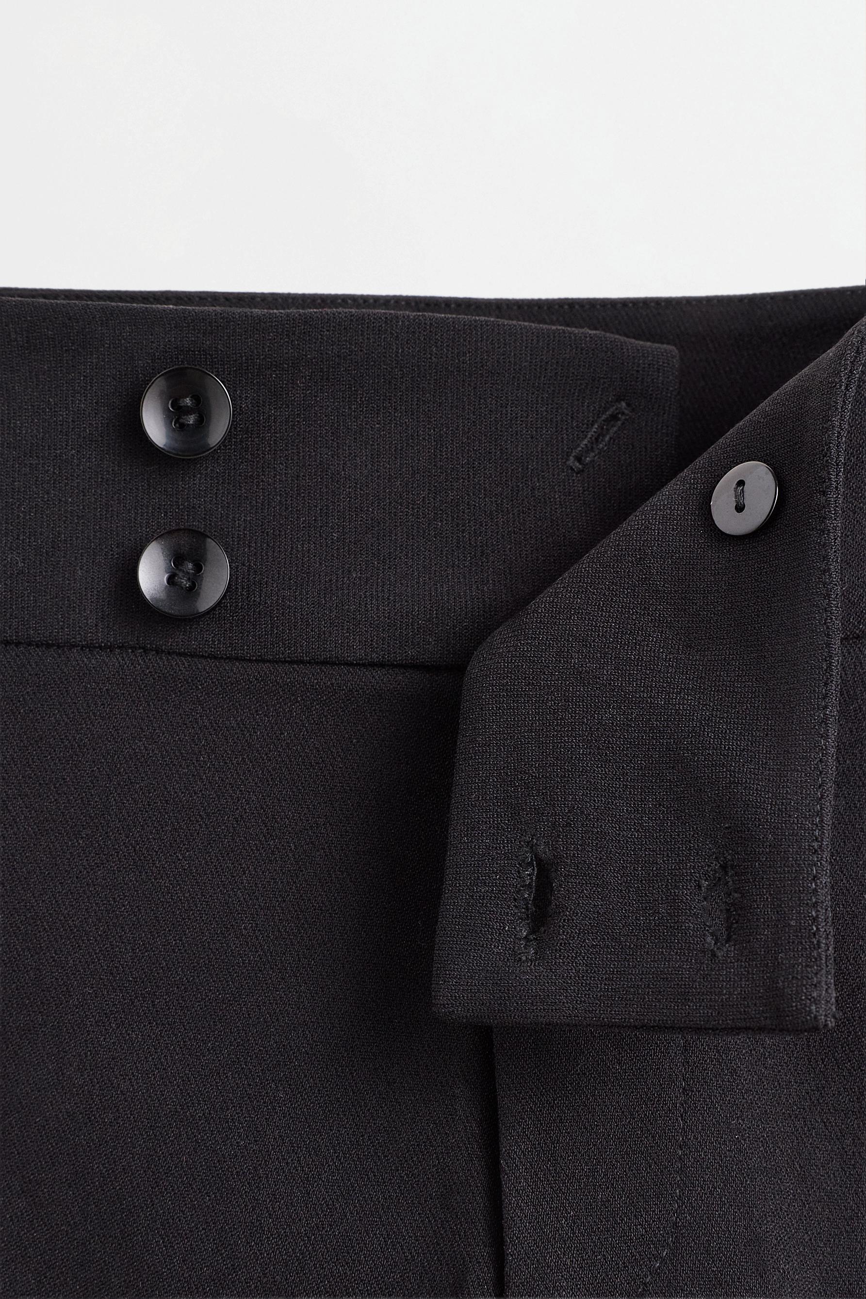 Wide waistband shorts — BLACK