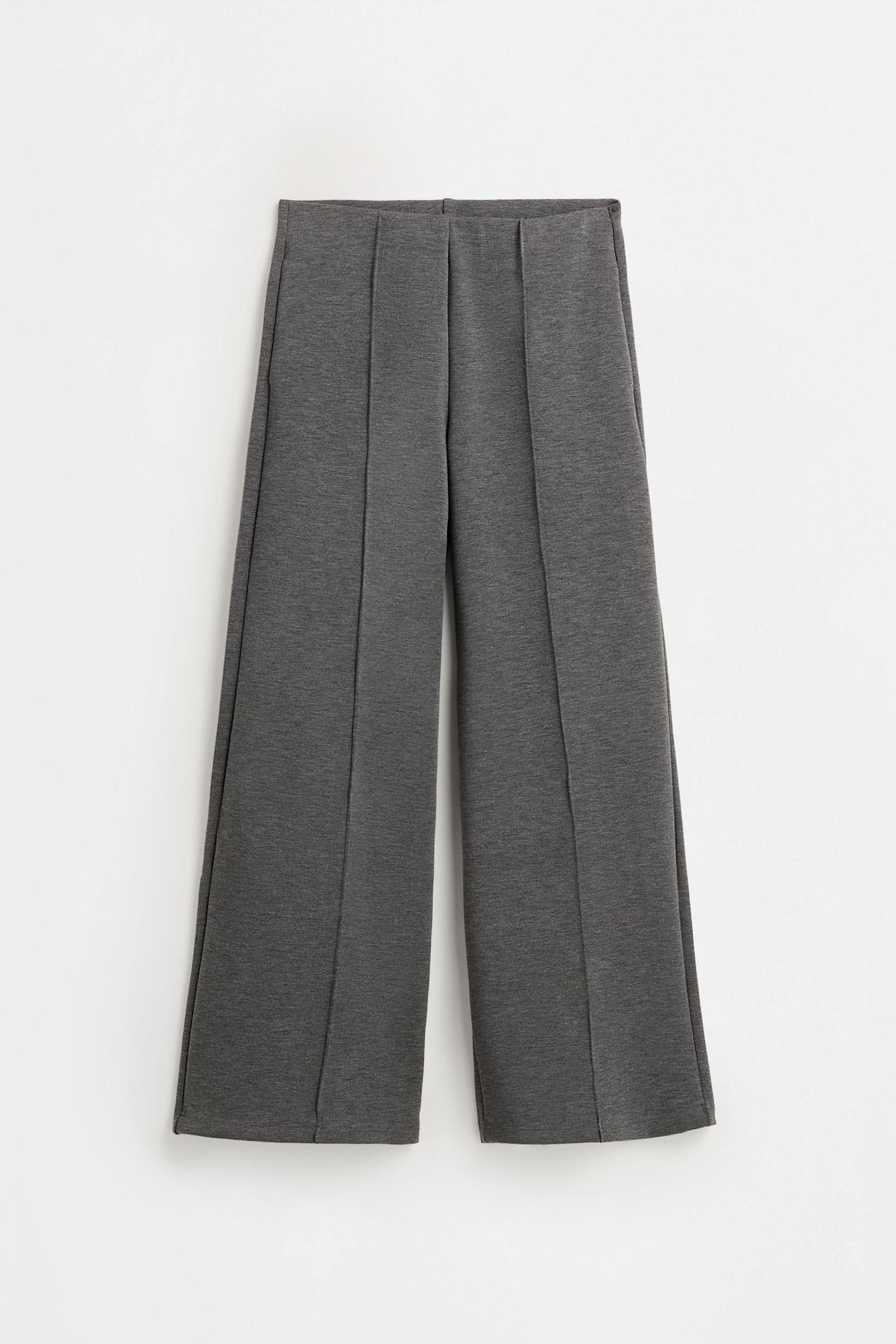 Wide-leg trousers with vertical seams — ANTHRACITE GREY
