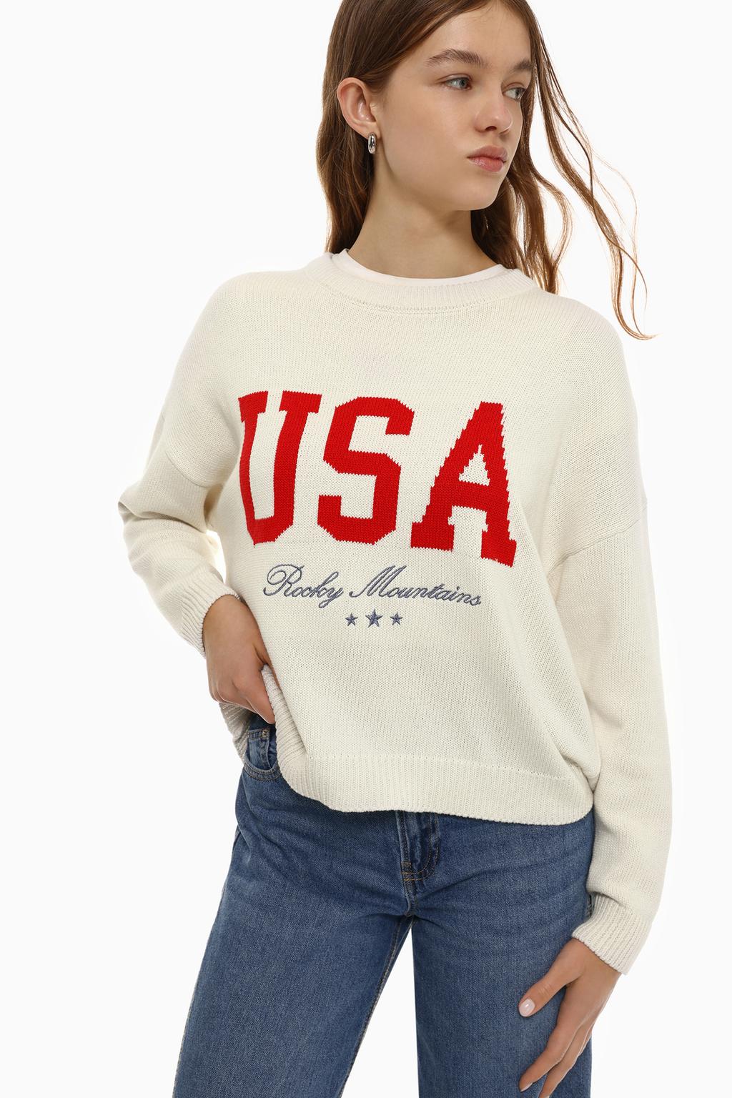 USA knit sweater