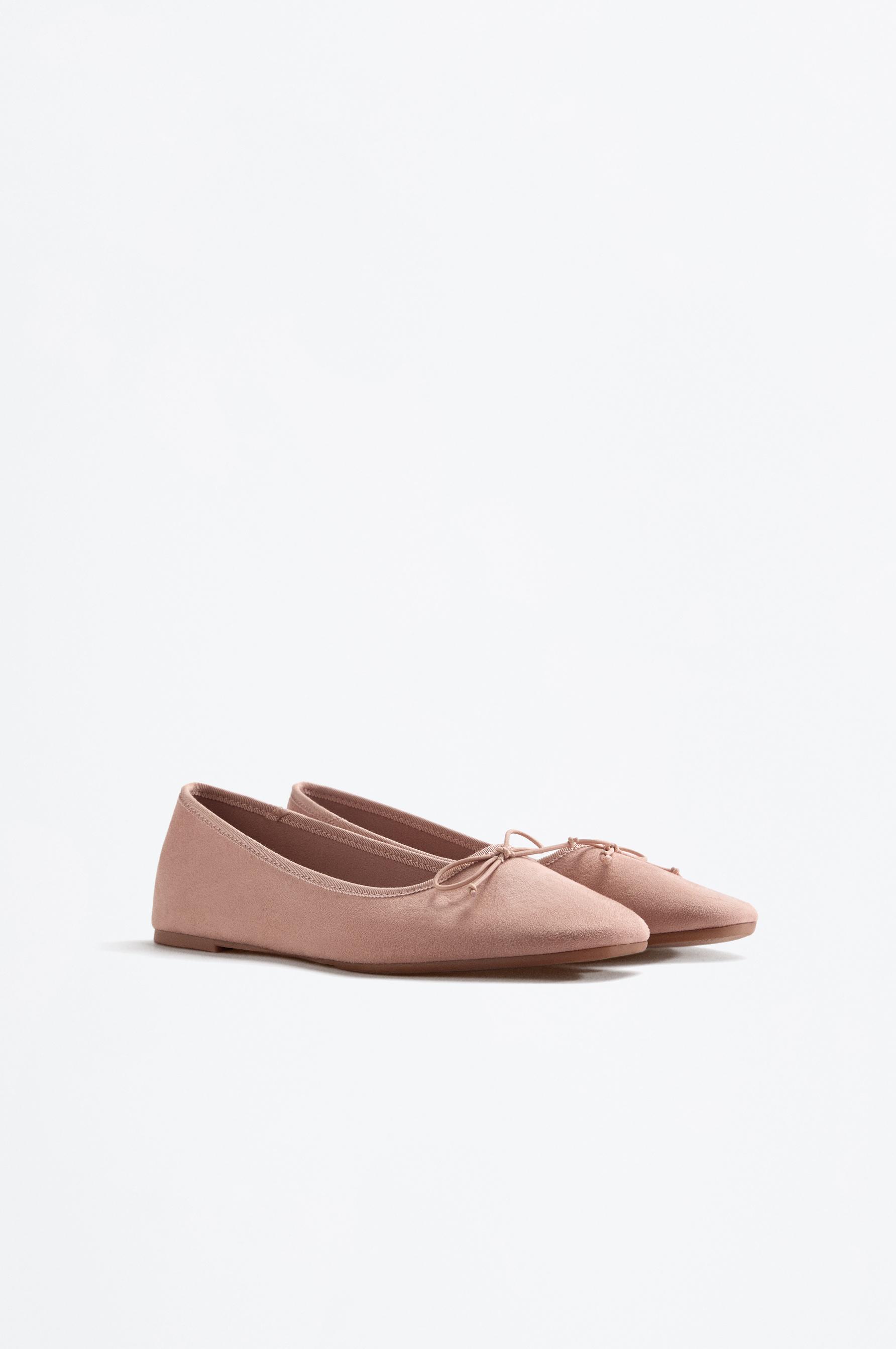 Bow ballet flat — PINK