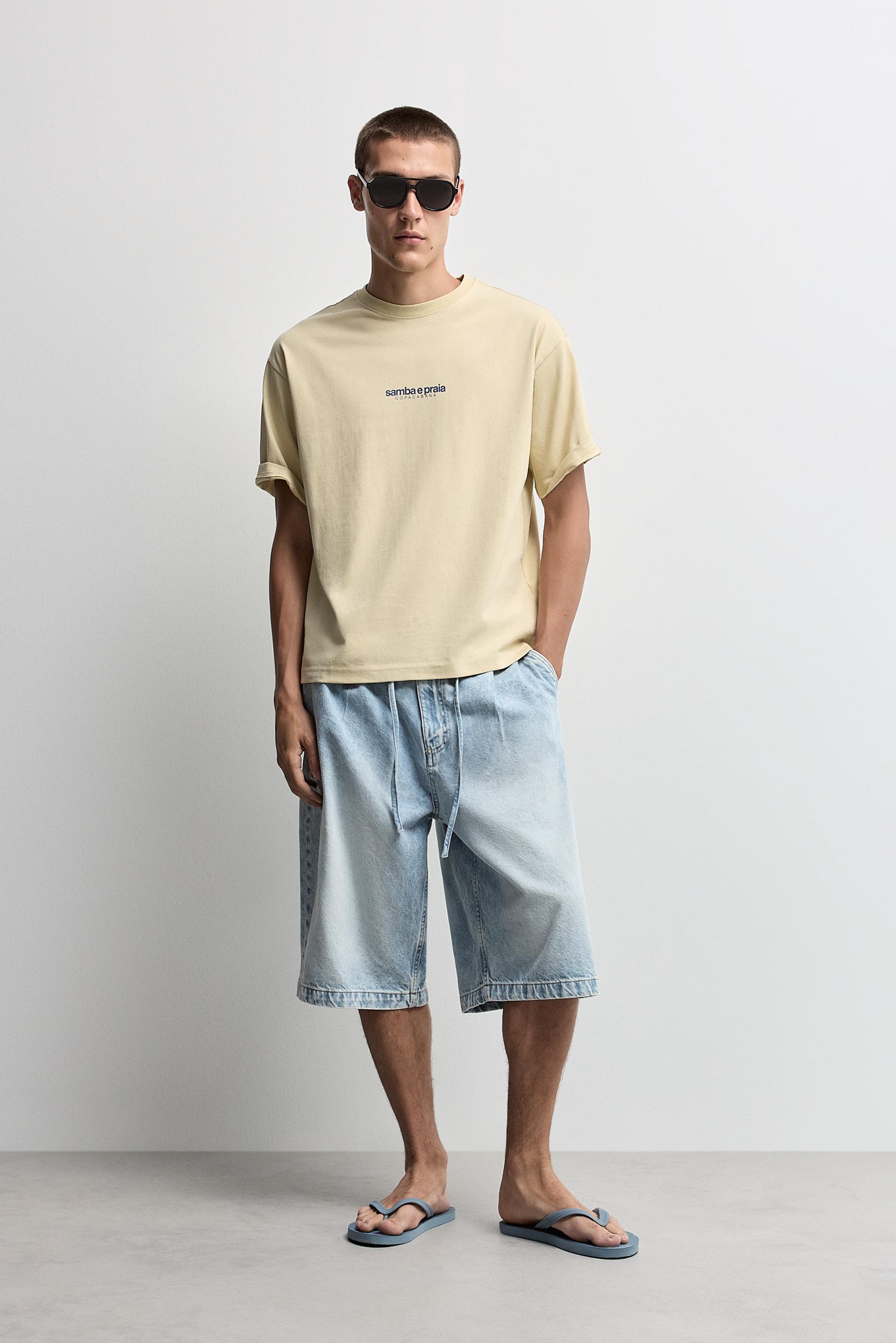 Cherry print T-shirt — PALE YELLOW