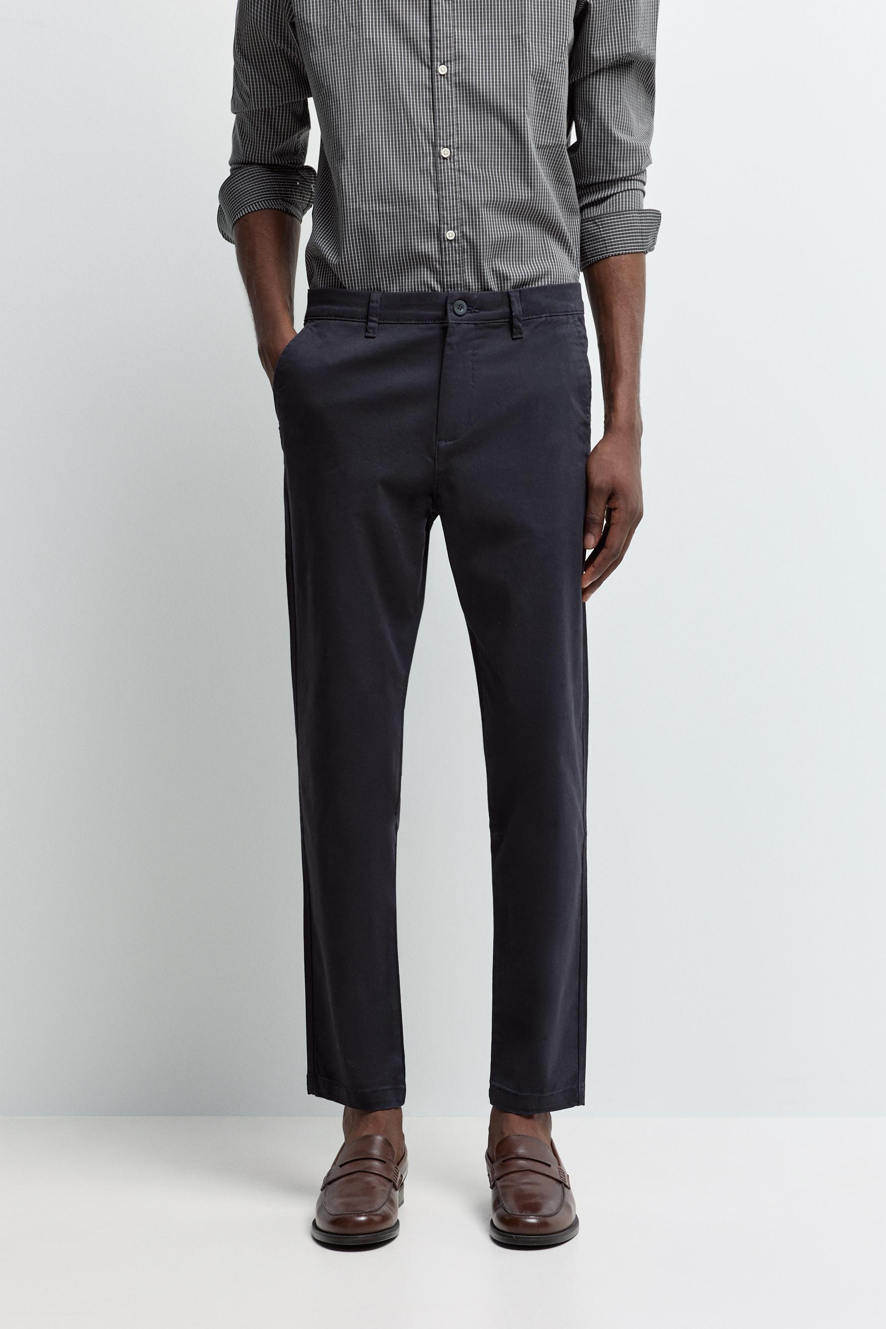 Skinny chino trousers — NAVY