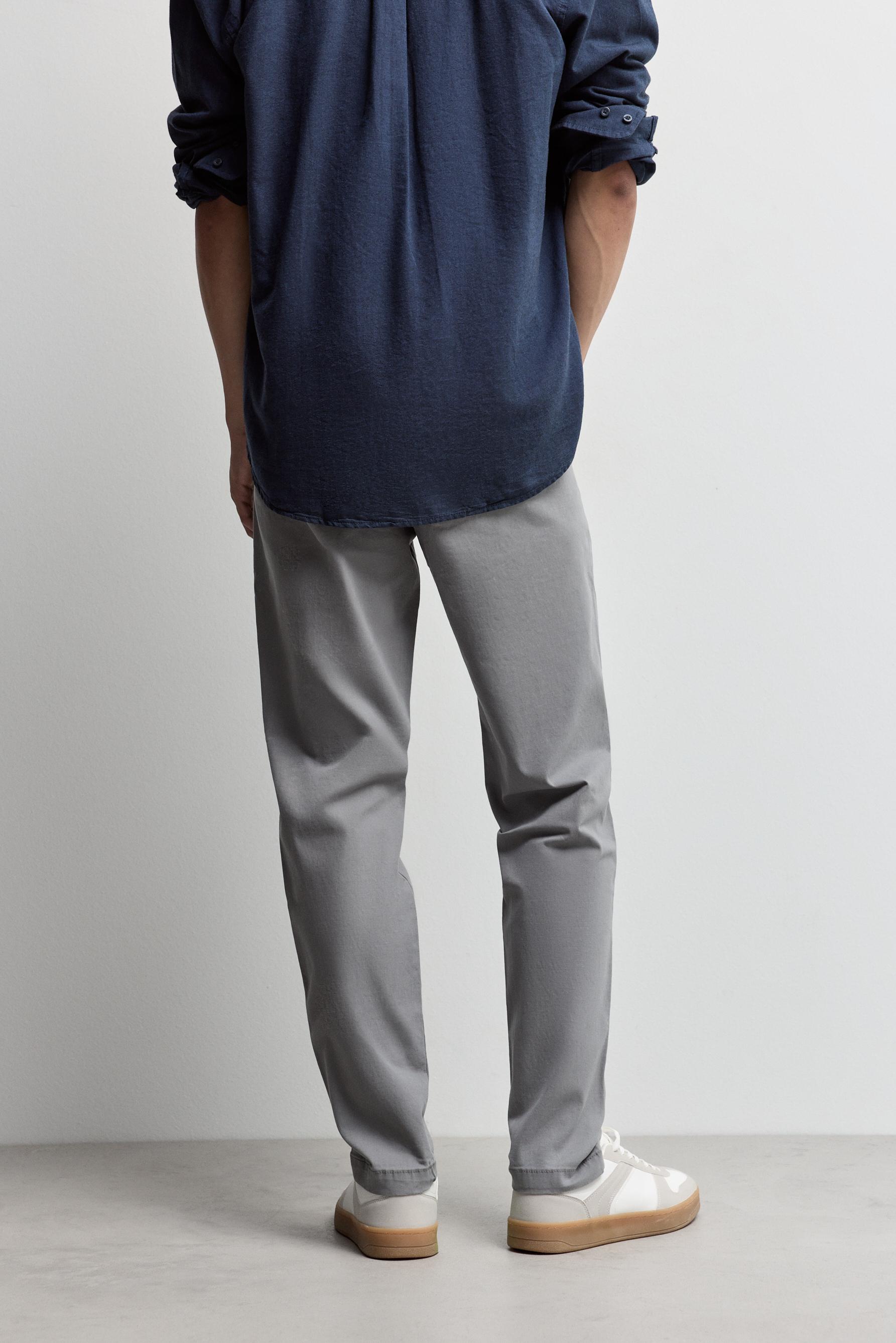 Skinny fit chino trousers — GREY