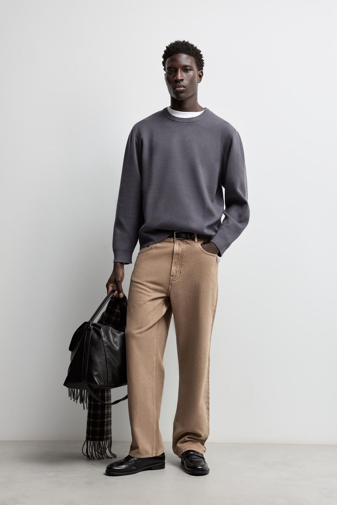 Soft knit sweater — DARK GREY