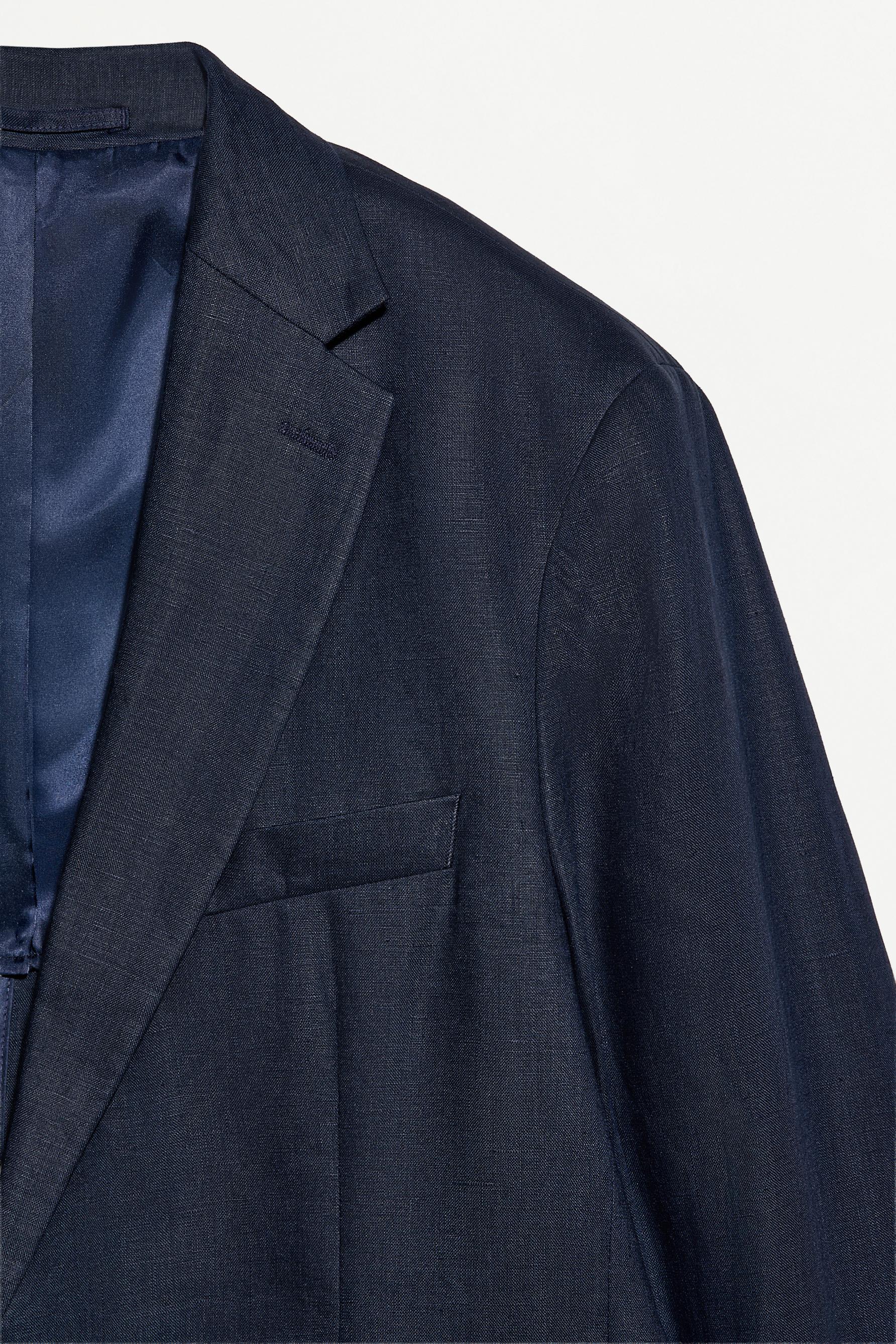 100% linen suit blazer — NAVY