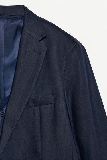 100% linen suit blazer — NAVY 7