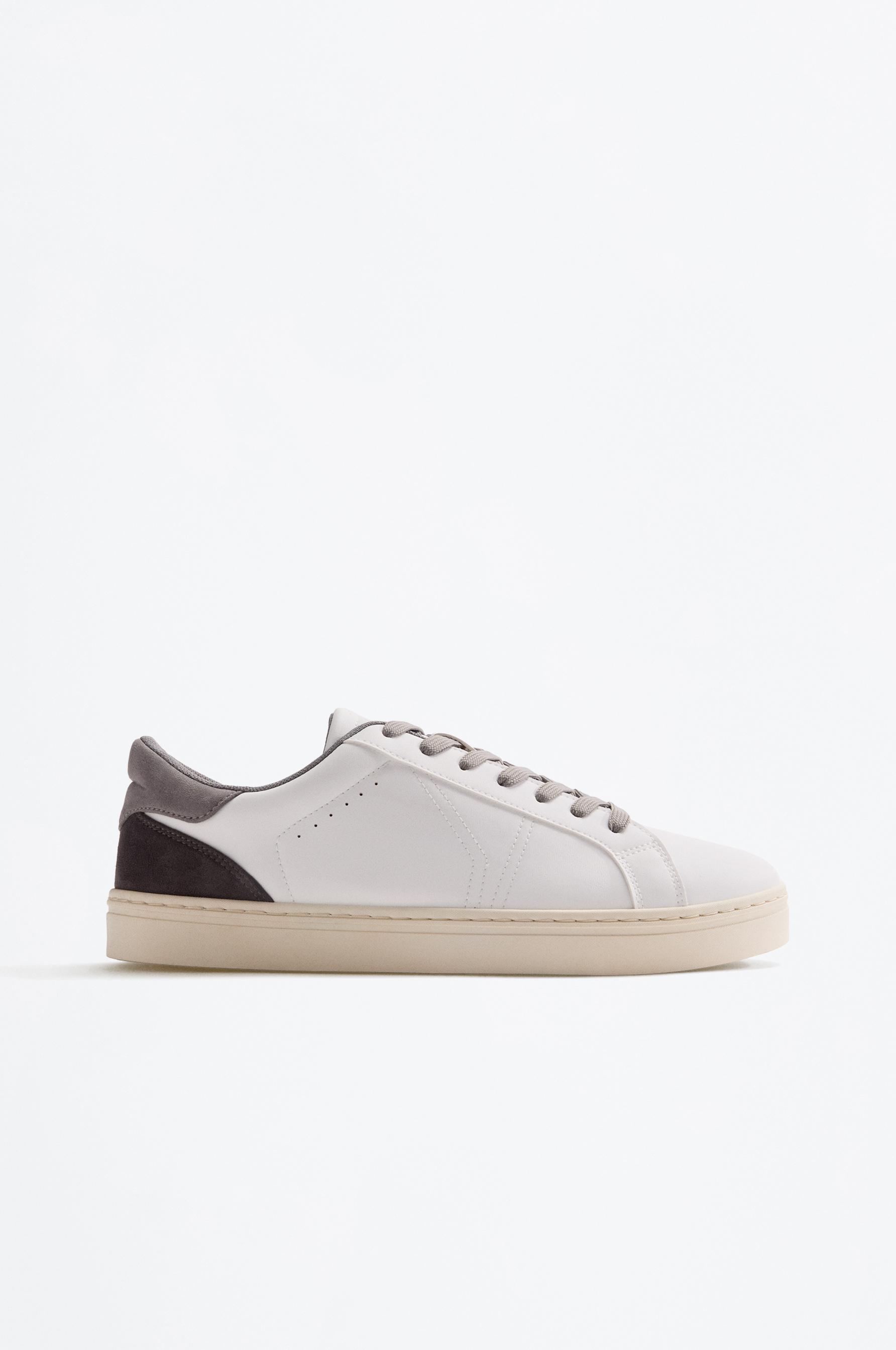 Contrast sneakers — WHITE