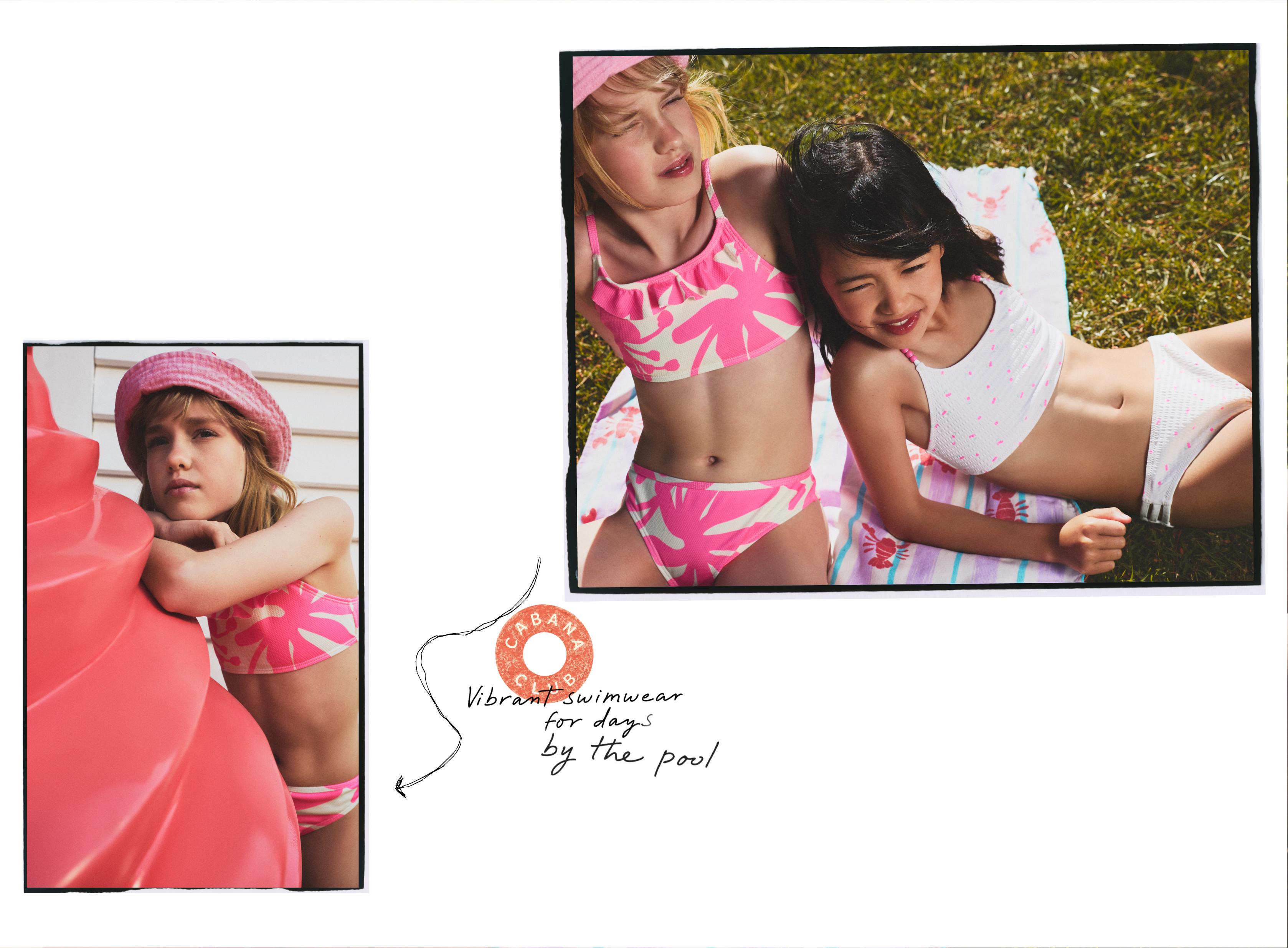 Tropical print bikini — FUCHSIA/WHITE