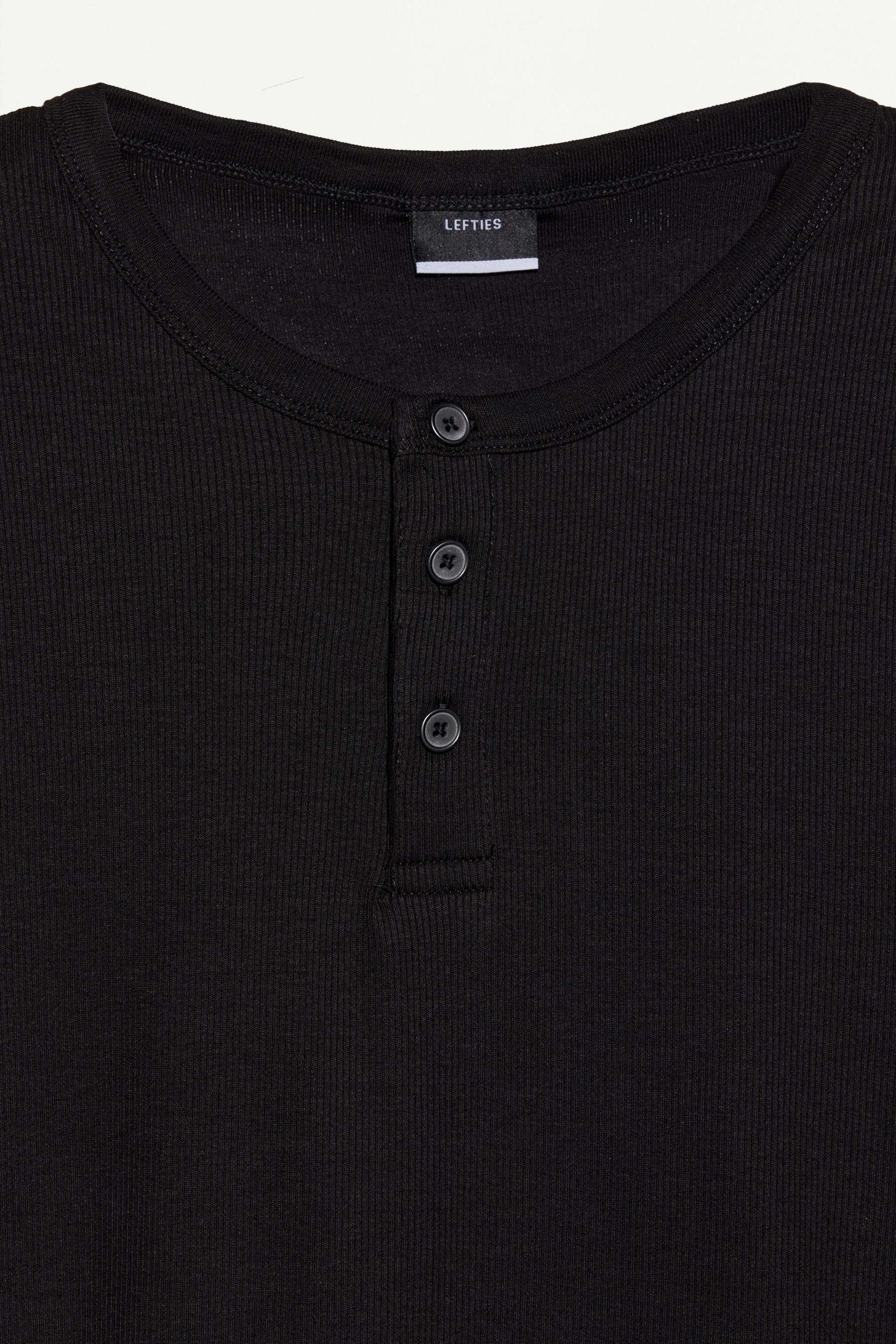 Henley T-shirt — BLACK