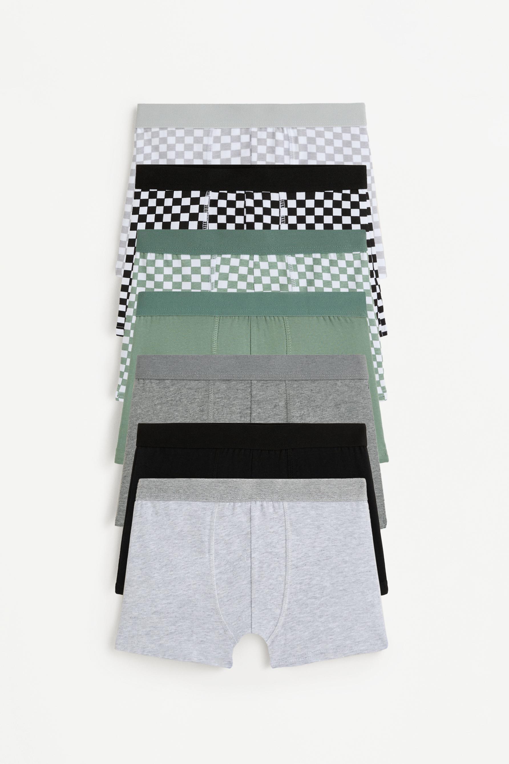 Contrast Boxer Briefs (Pack of 7) — BLUISH GREEN