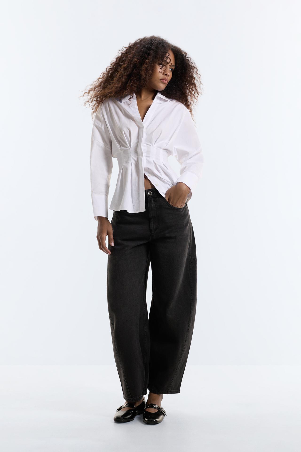Barrel jeans — BLACK