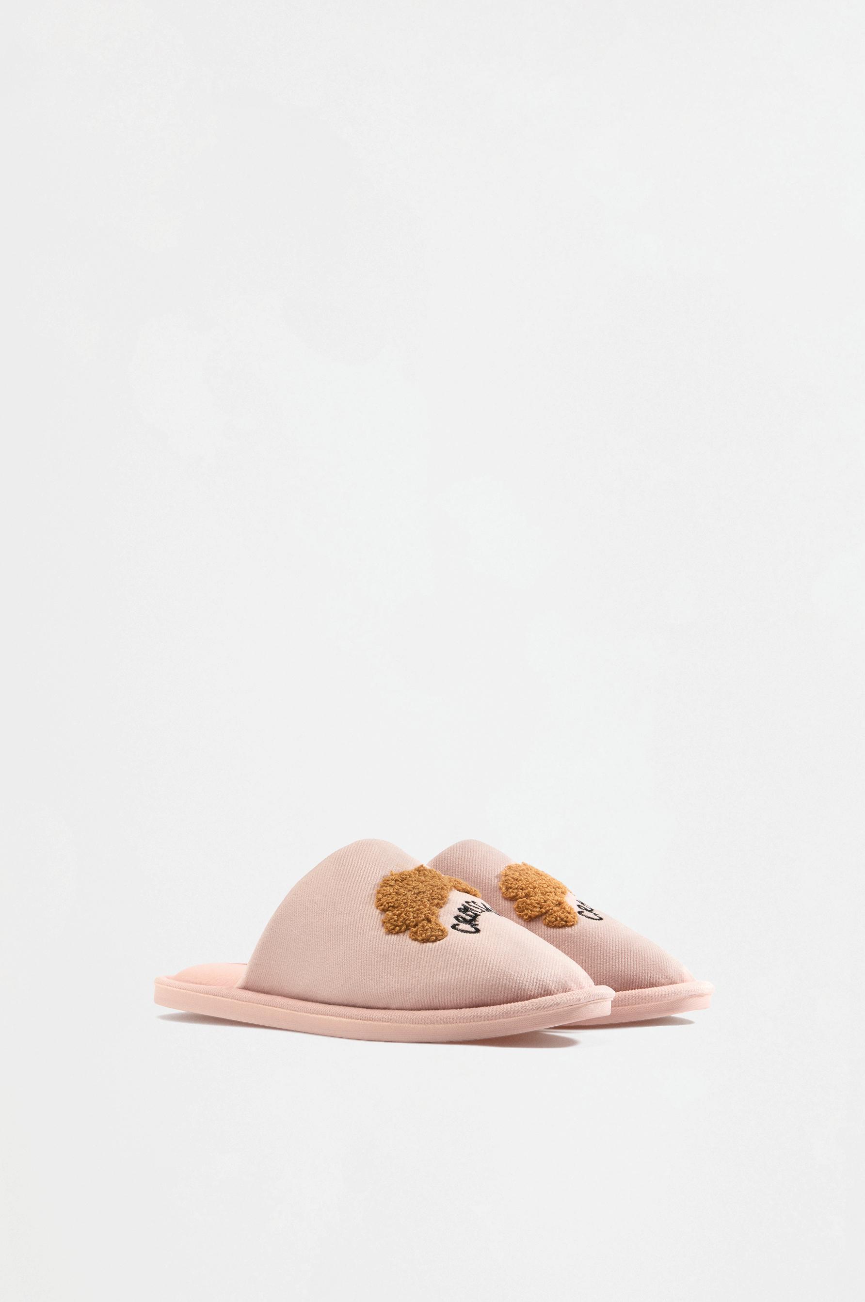 Print house slippers — PINK
