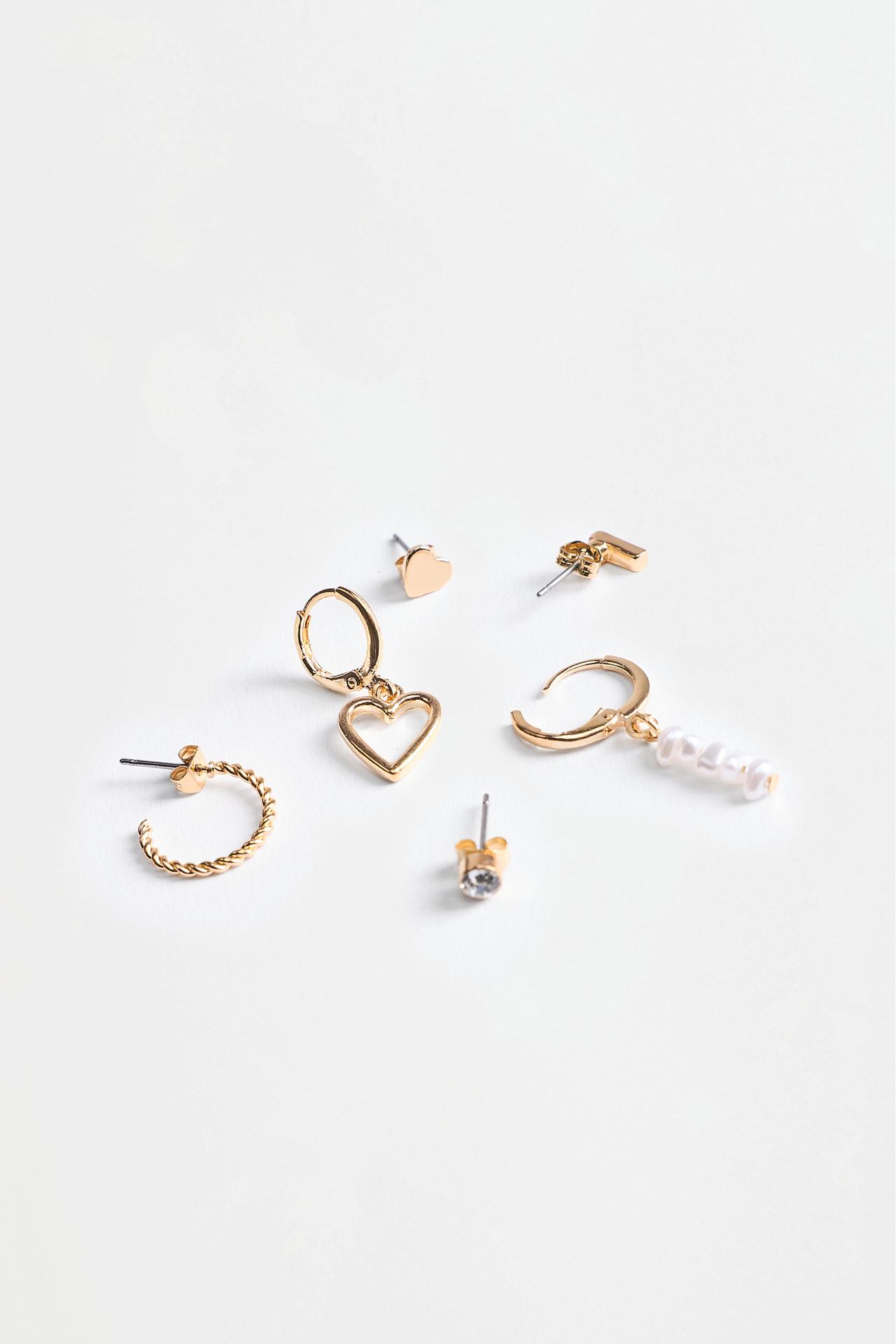 Mismatched earrings (6-pack) — GOLD