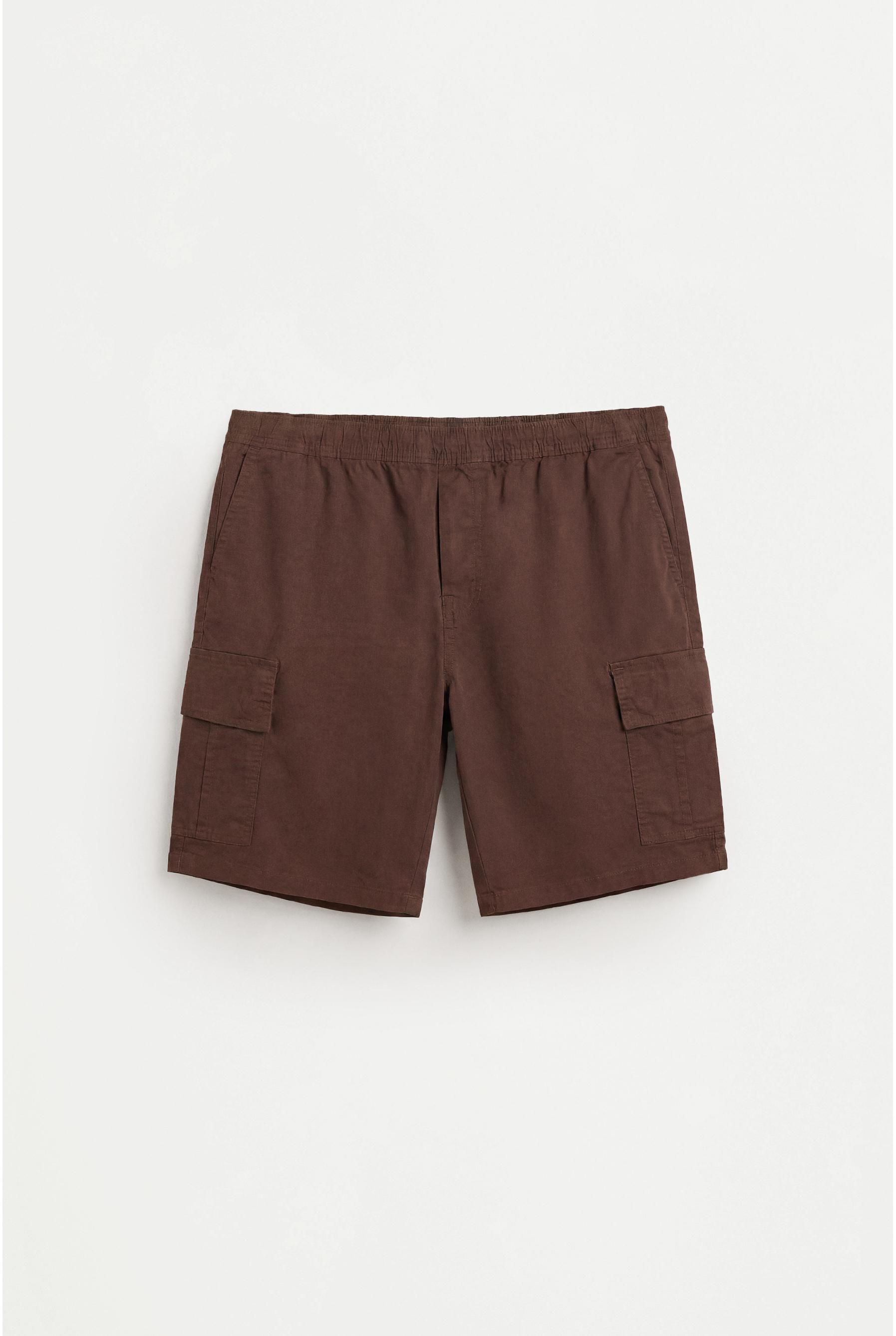 Cargo Bermuda joggers — BROWN
