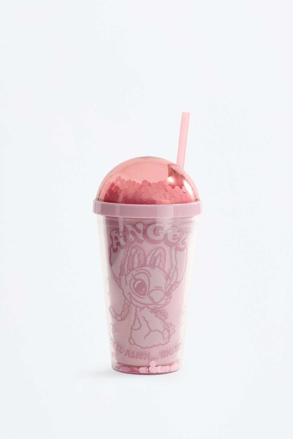 Angel ©Disney glass with straw
