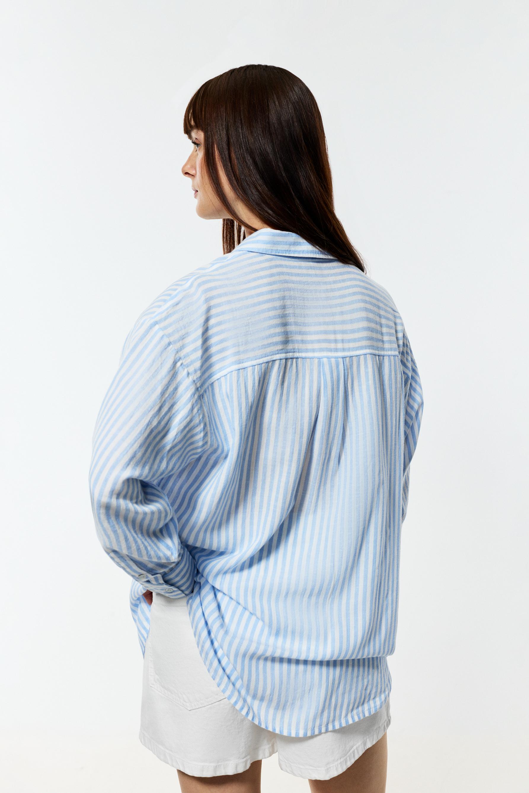 Oversize rustic shirt — PALE BLUE