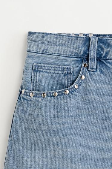 Studded denim skirt — INDIGO 7